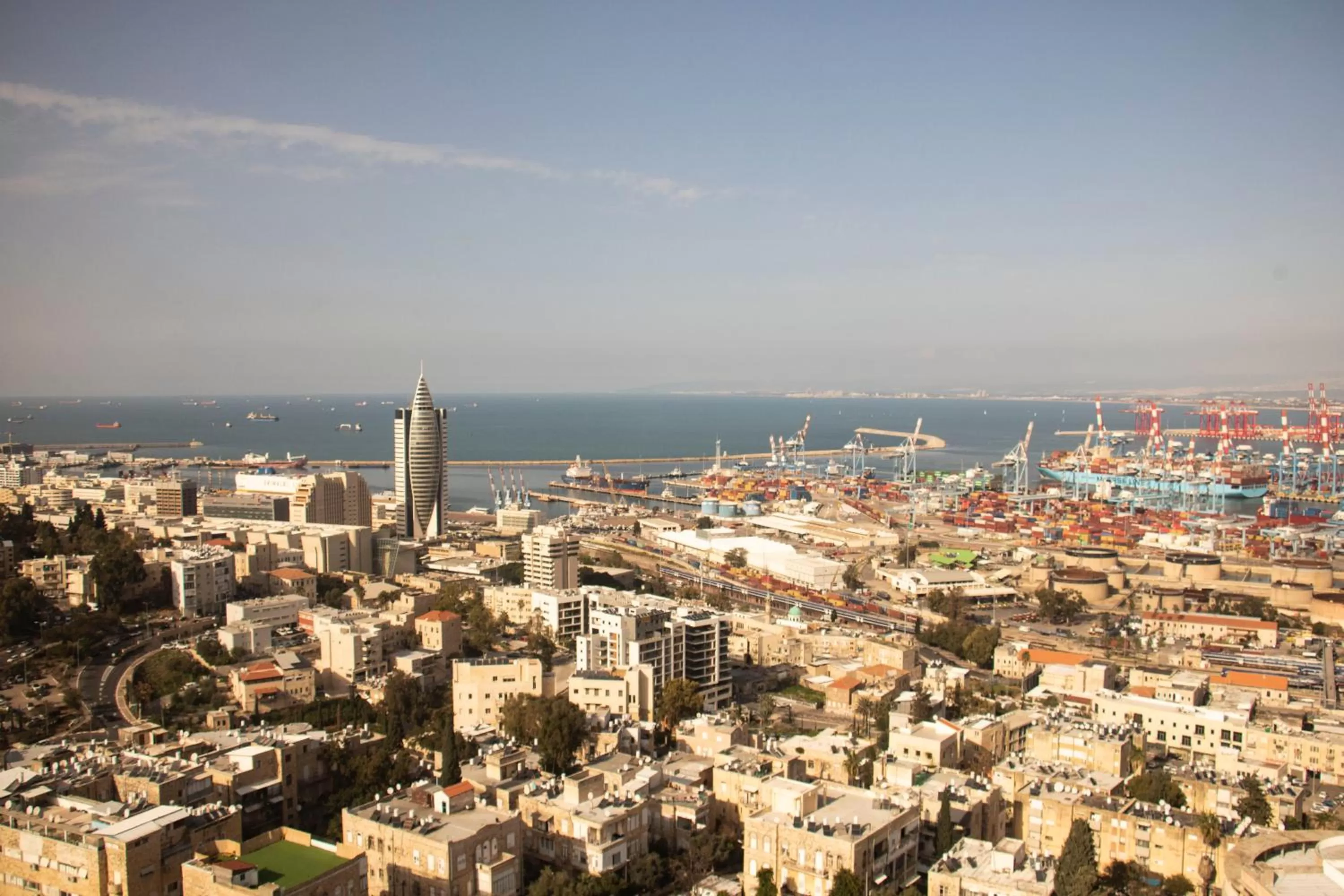Bird's eye view in Haifa Peak