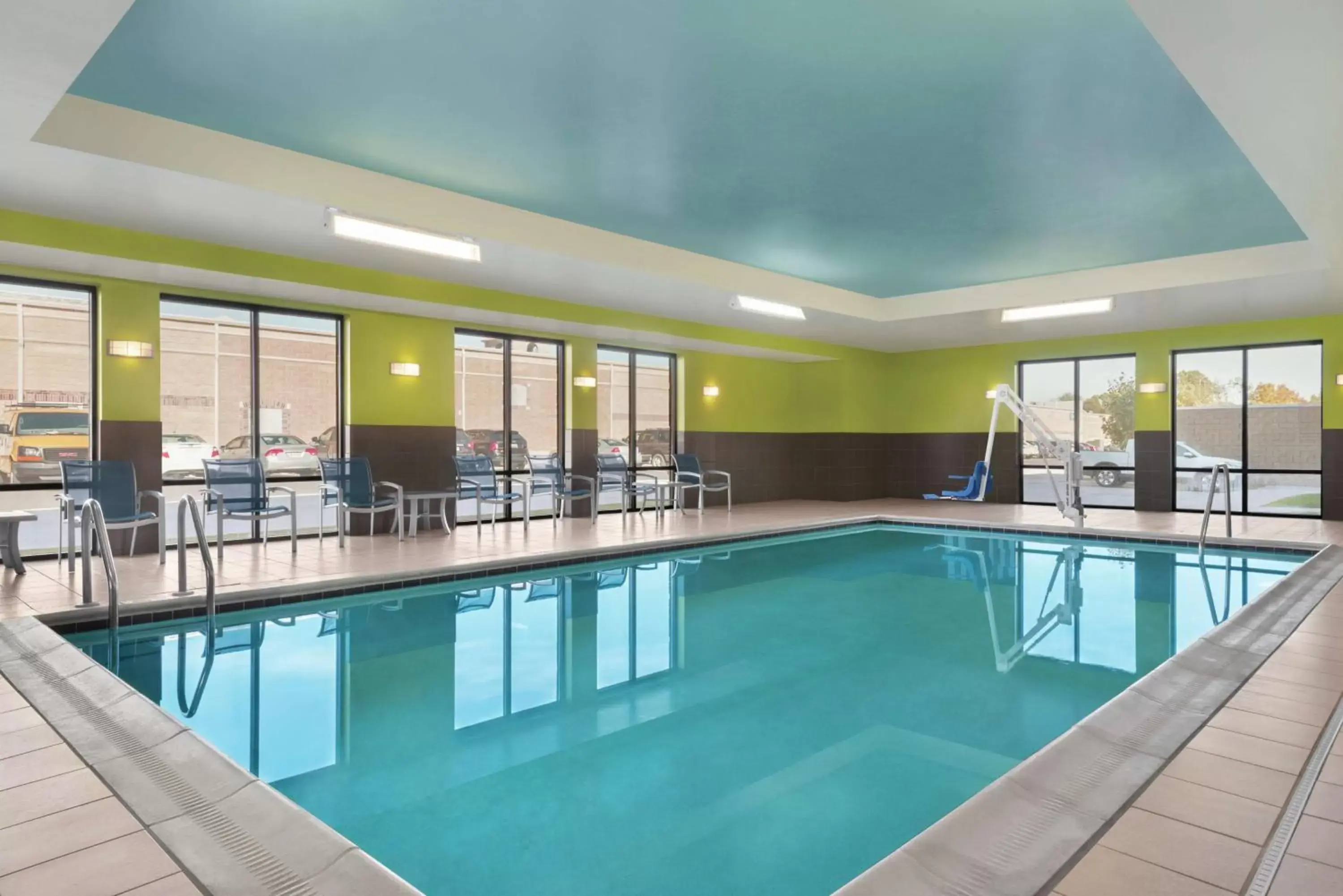 Pool view in Hampton Inn & Suites Mishawaka/South Bend at Heritage Square Pool view in Hampton Inn & Suites Mishawaka/South Bend at Heritage Square