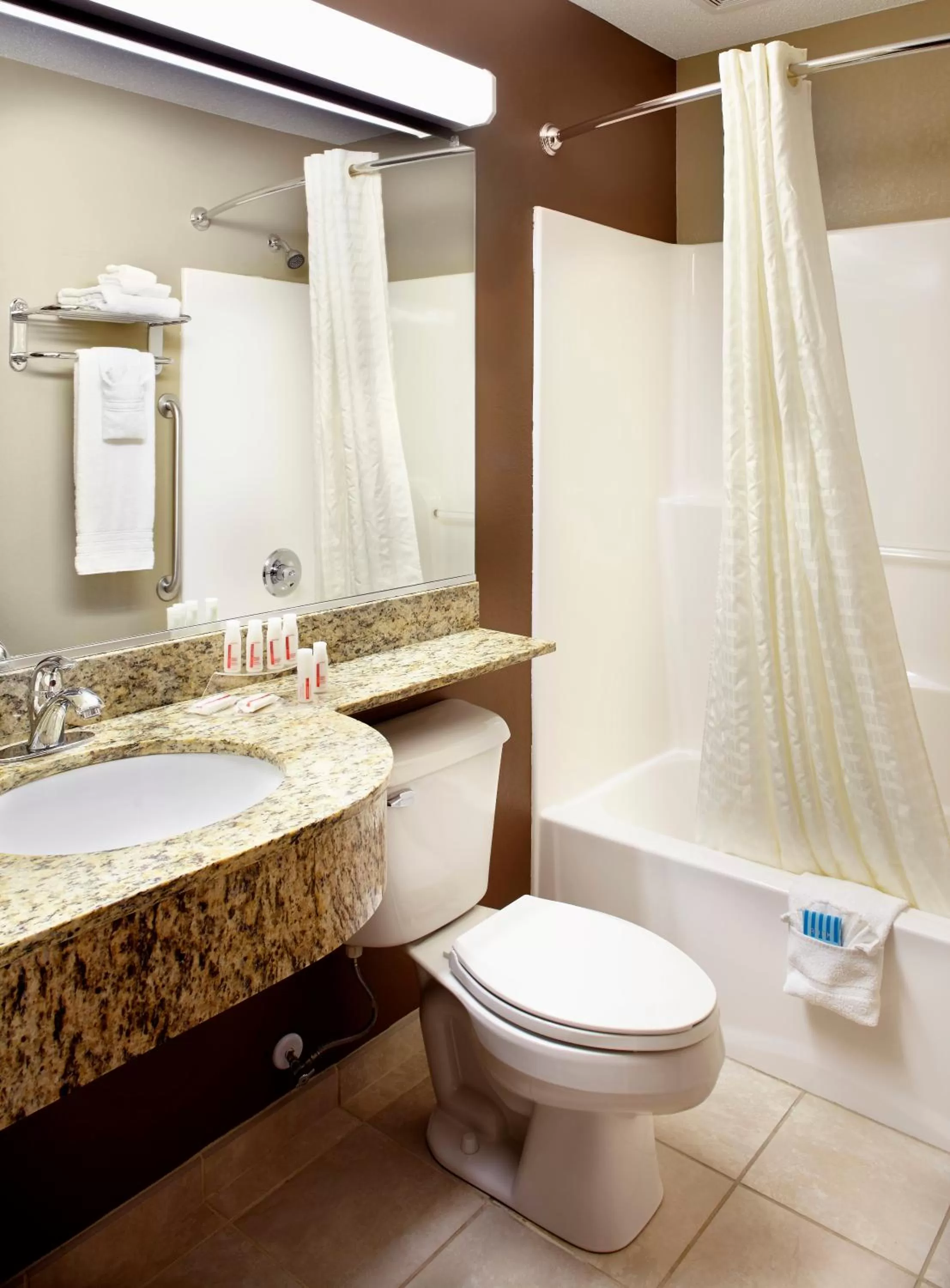 Shower in Microtel Inn & Suites by Wyndham Wheeling at The Highlands
