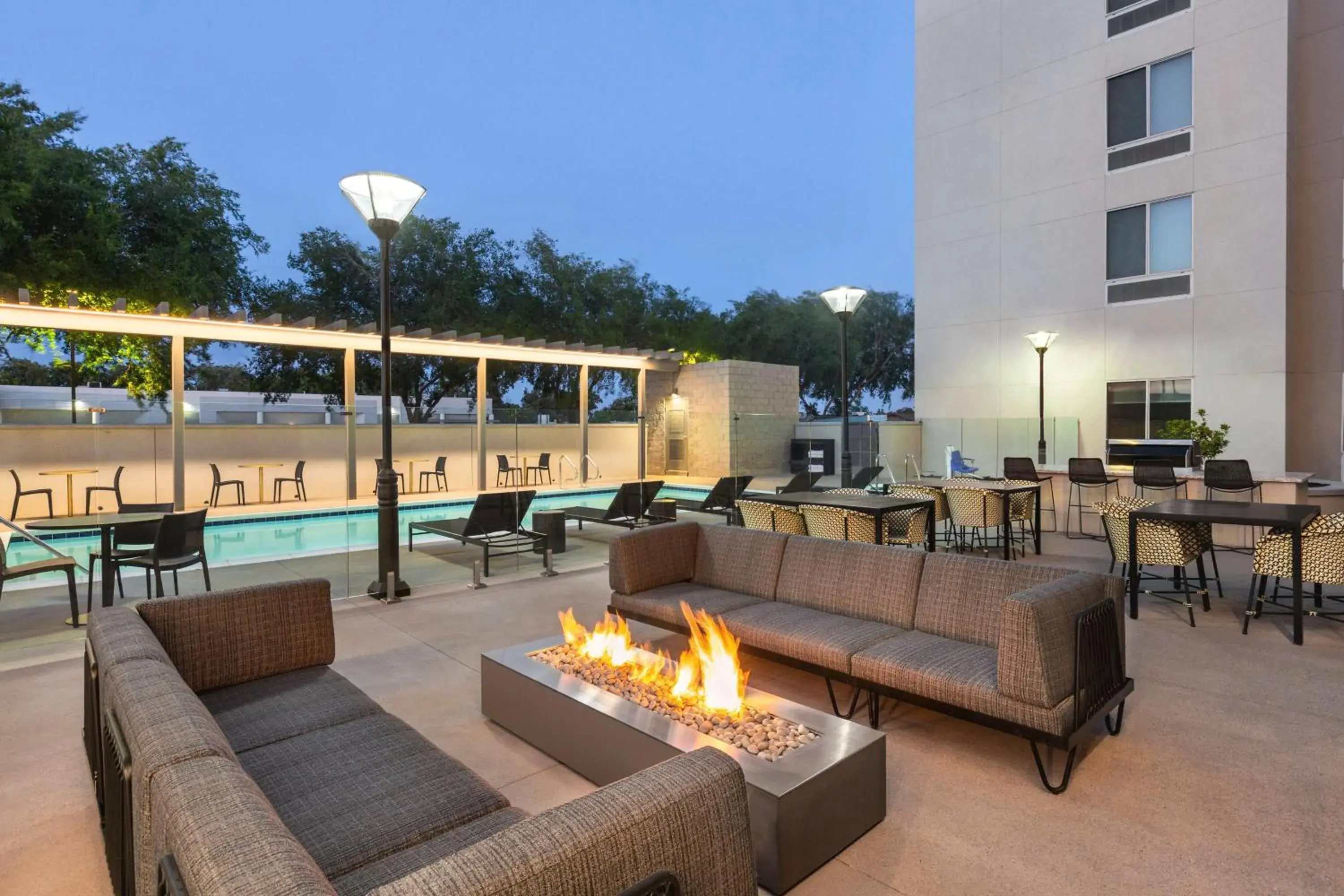 Pool view in Hampton Inn By Hilton Stockton, CA