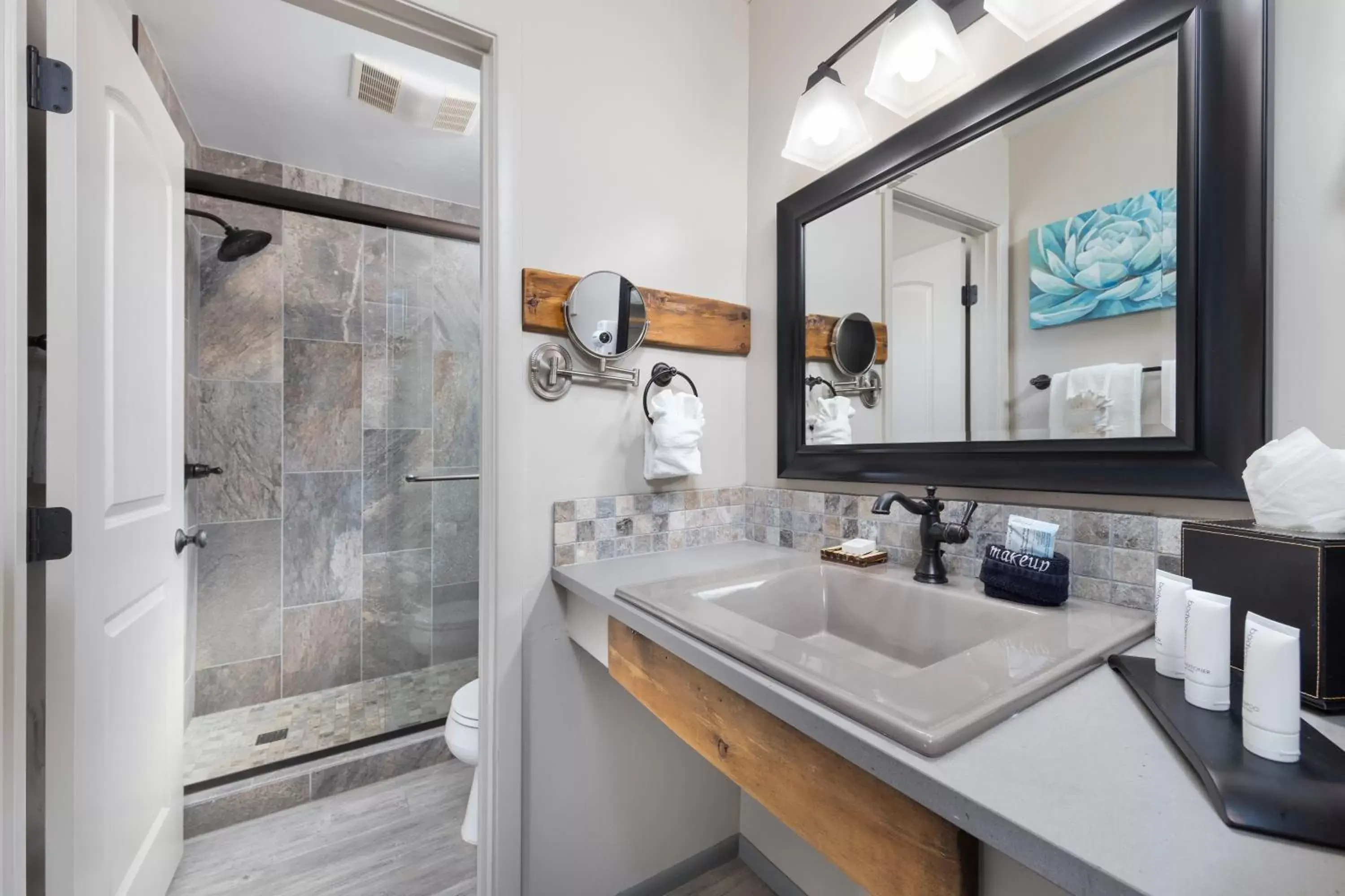 Shower, Bathroom in Sky Ranch Lodge