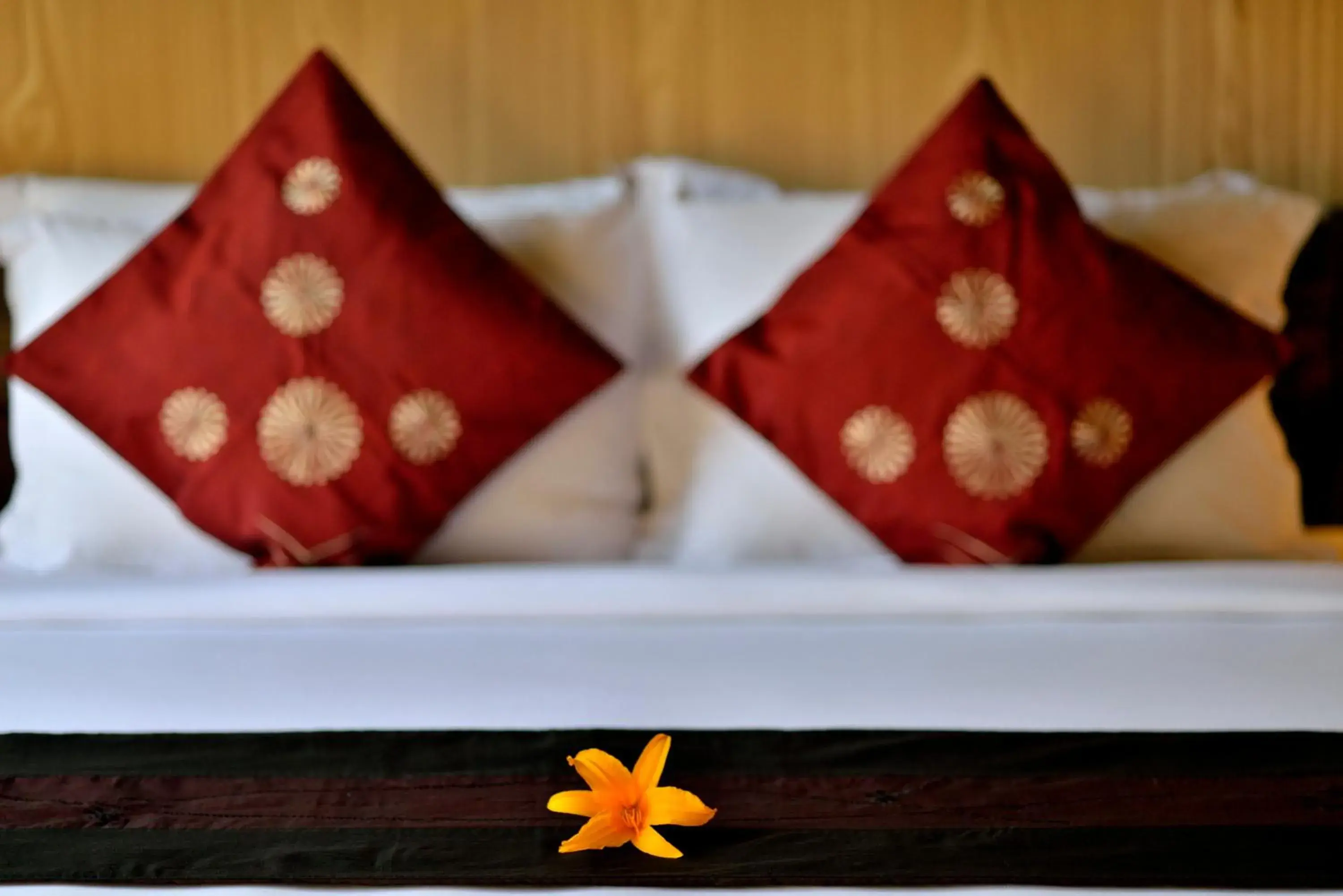 Decorative detail, Bed in Gino Feruci Villa Ubud by KAGUM Hotels