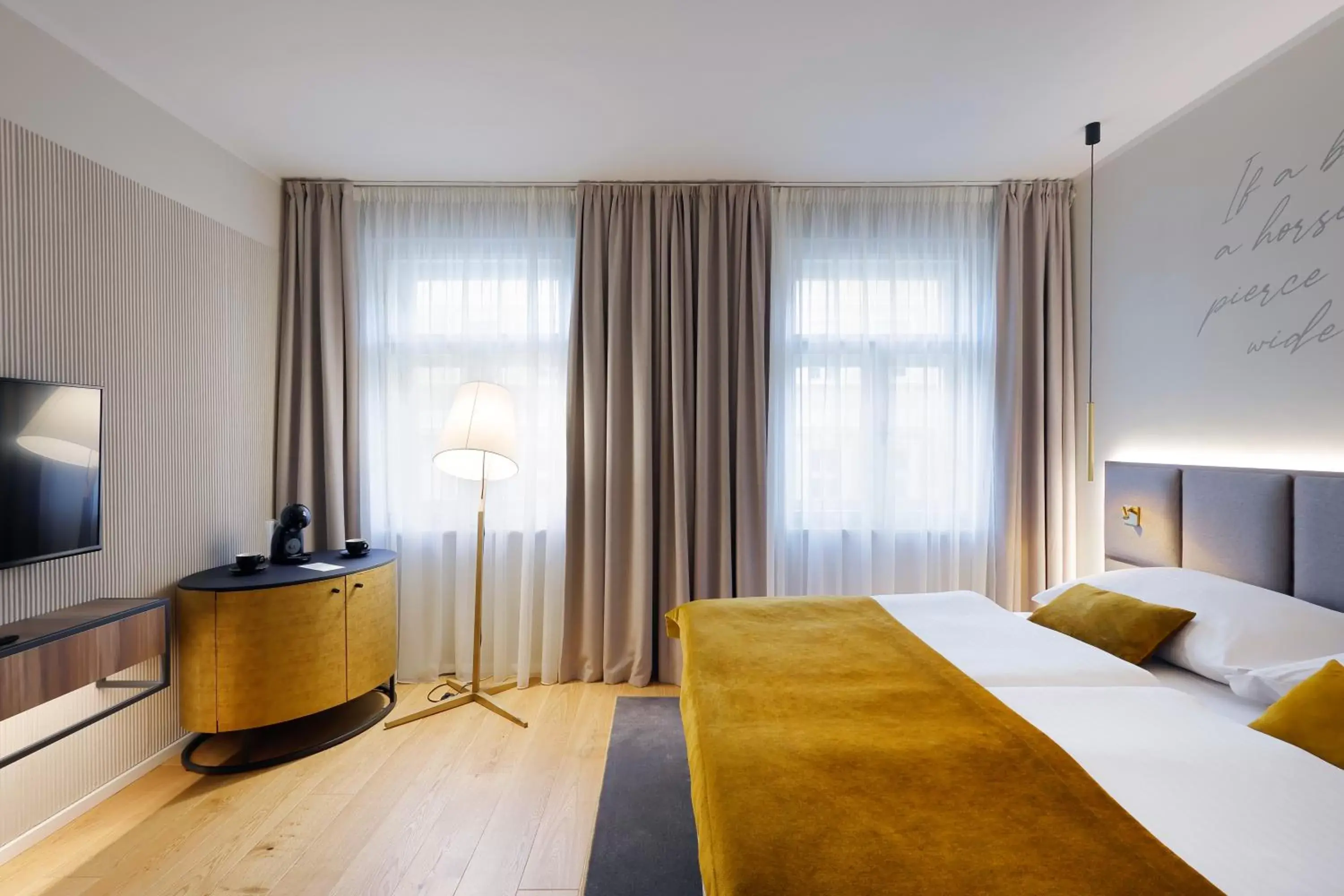 Bedroom, Bed in Hotel Prokop Square