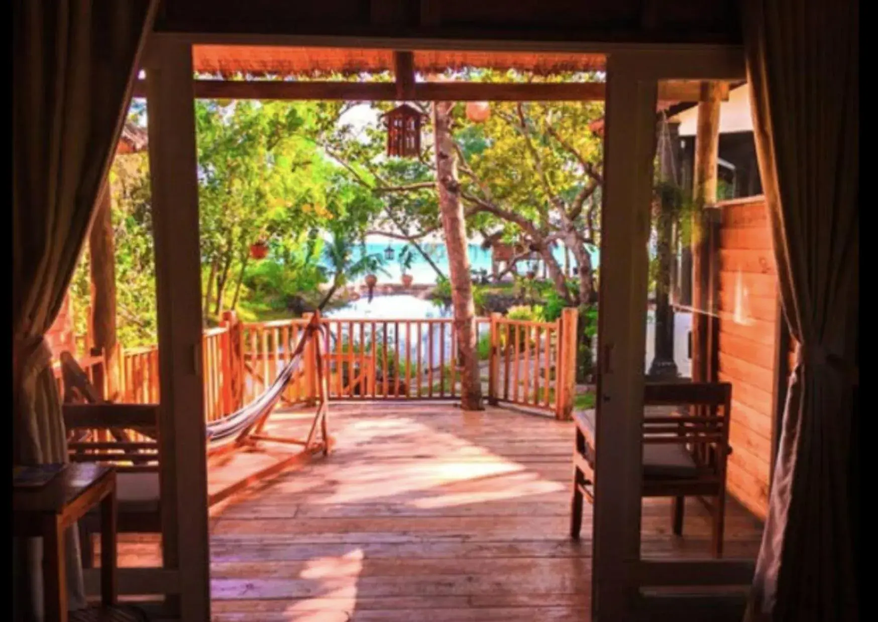 Pool View in Bamboo Cottages