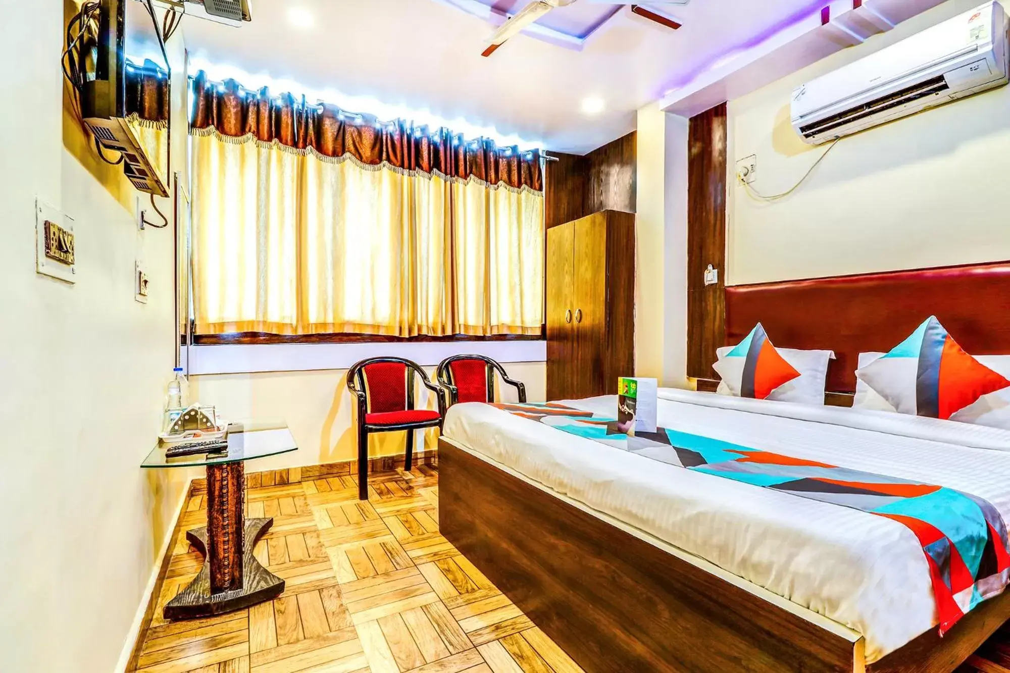 Bedroom, Bed in FabHotel Gazal Residency Mahanagar Bedroom, Bed in FabHotel Gazal Residency Mahanagar