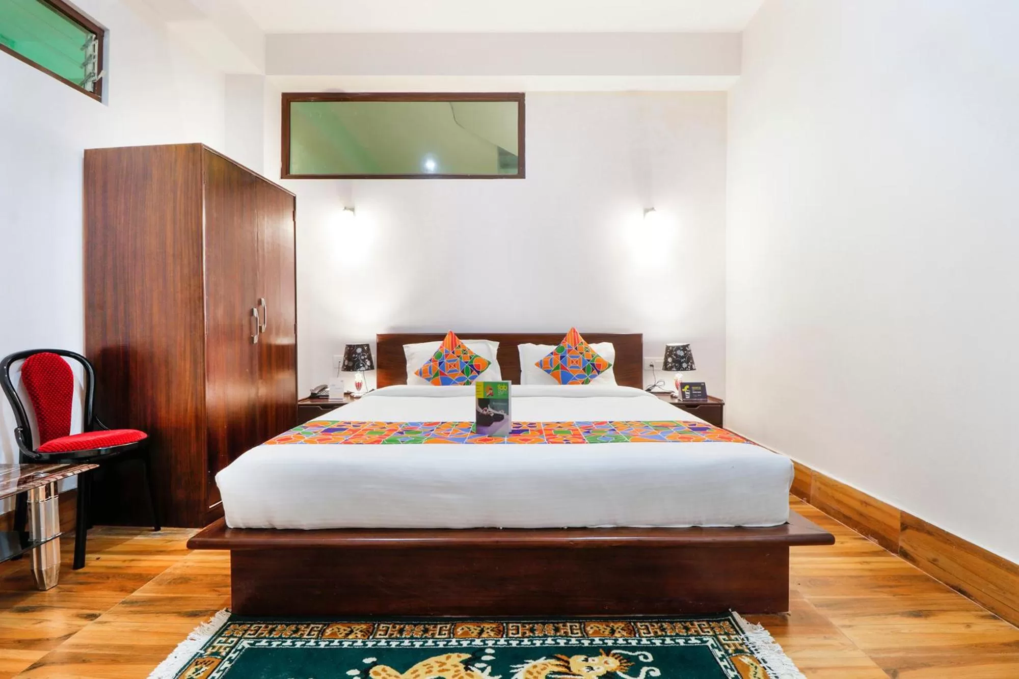 Bedroom, Bed in FabHotel Greenery View Middle Lingding ICAR Road