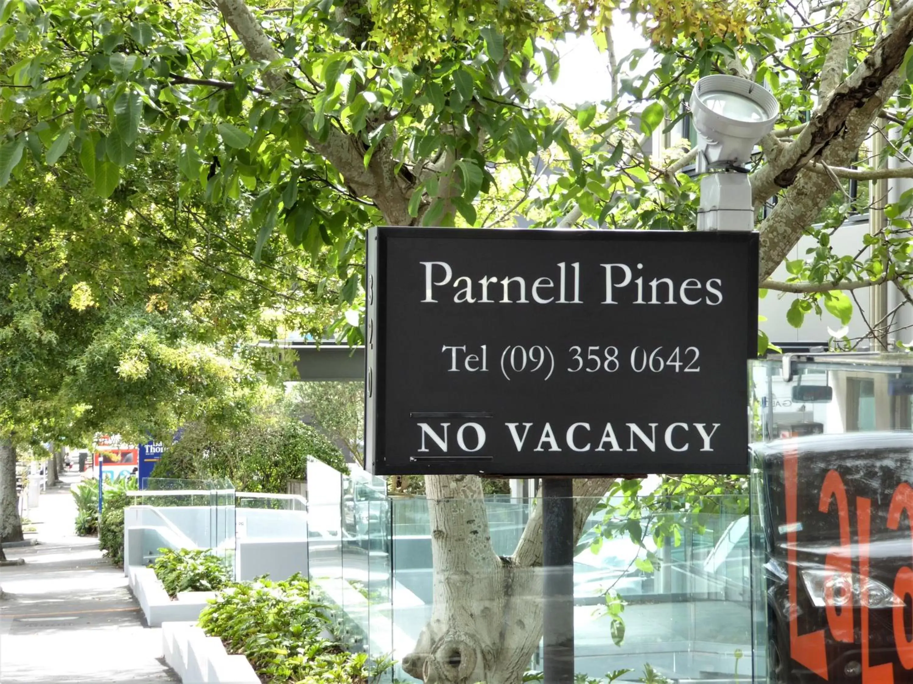 Facade/entrance in Parnell Pines Hotel
