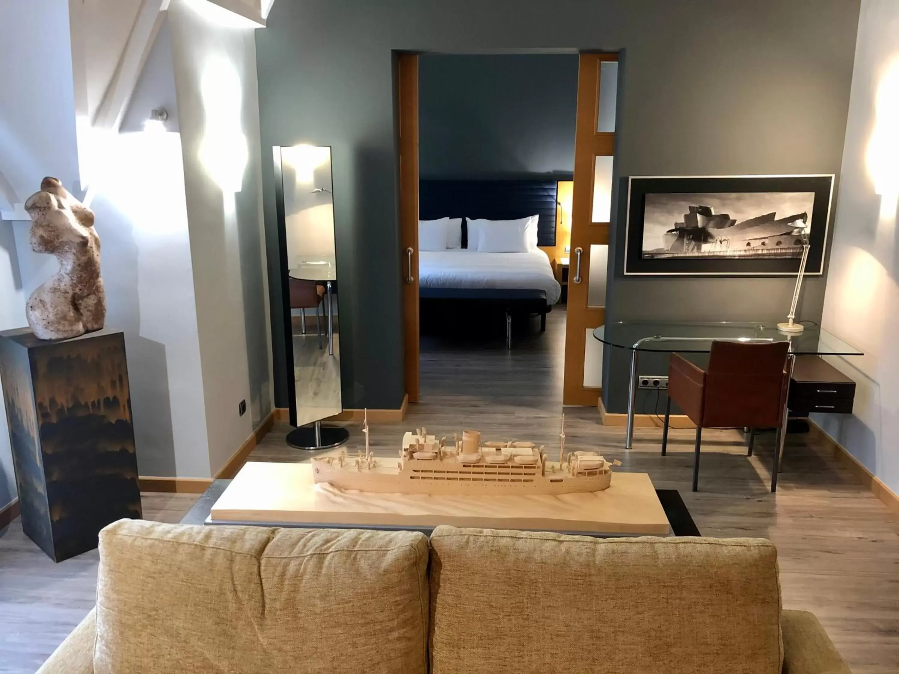 Living room, Bed in Hotel Silken Indautxu Living room, Bed in Hotel Silken Indautxu