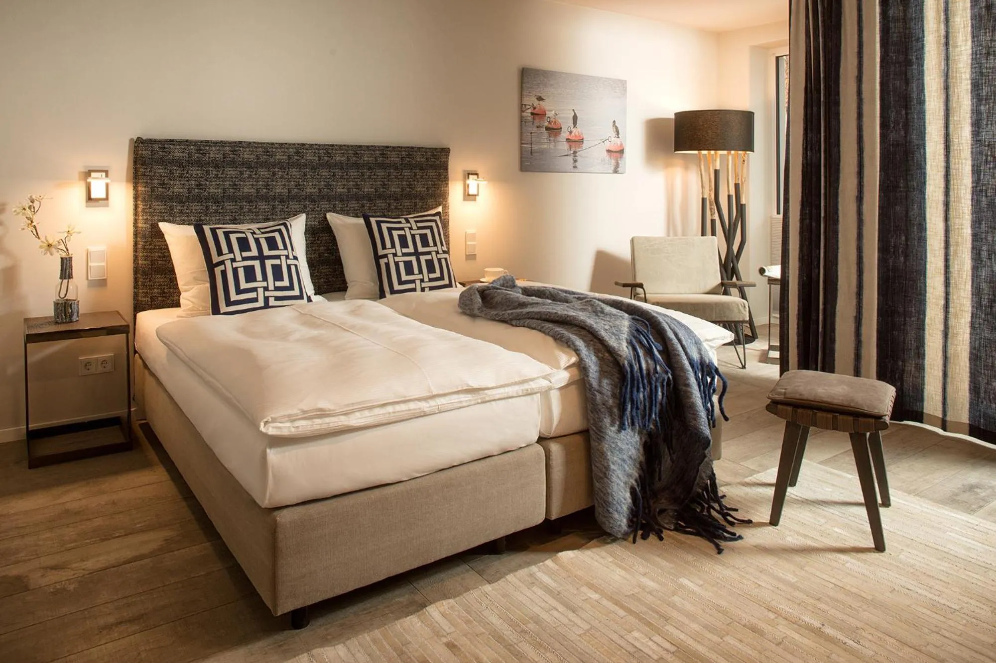 Decorative detail, Bed in Hotel Hafen Flensburg