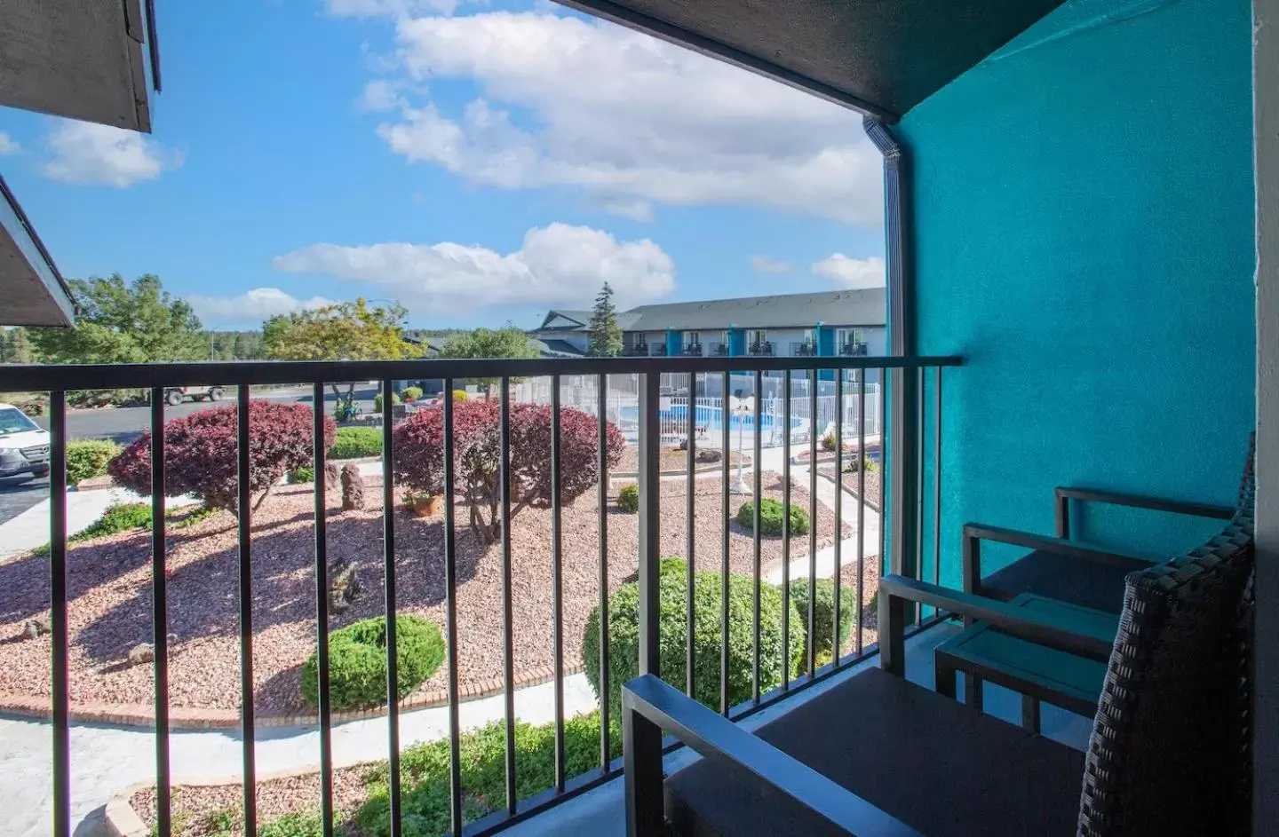 Balcony/Terrace in Hotel Elev8 Flagstaff I-40 Exit 198 Butler Ave