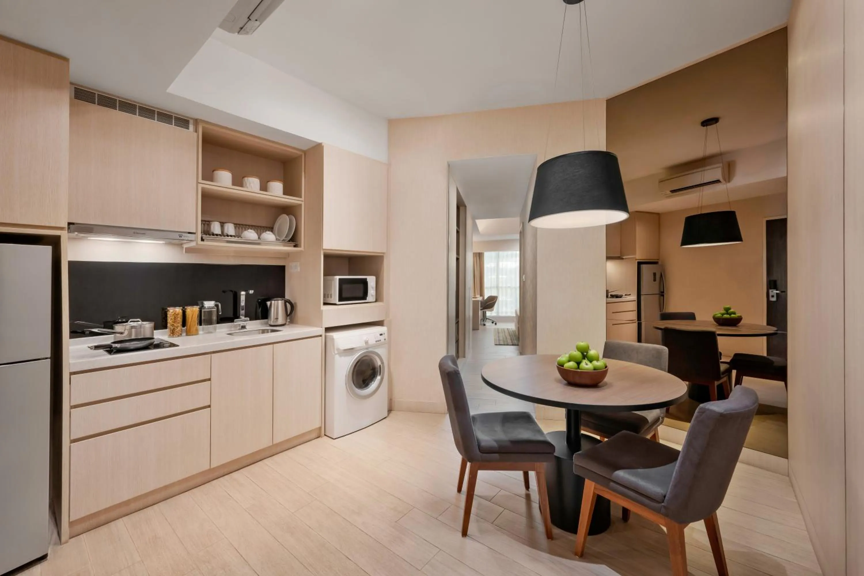 Kitchen or kitchenette in Oasia Suites Kuala Lumpur by Far East Hospitality