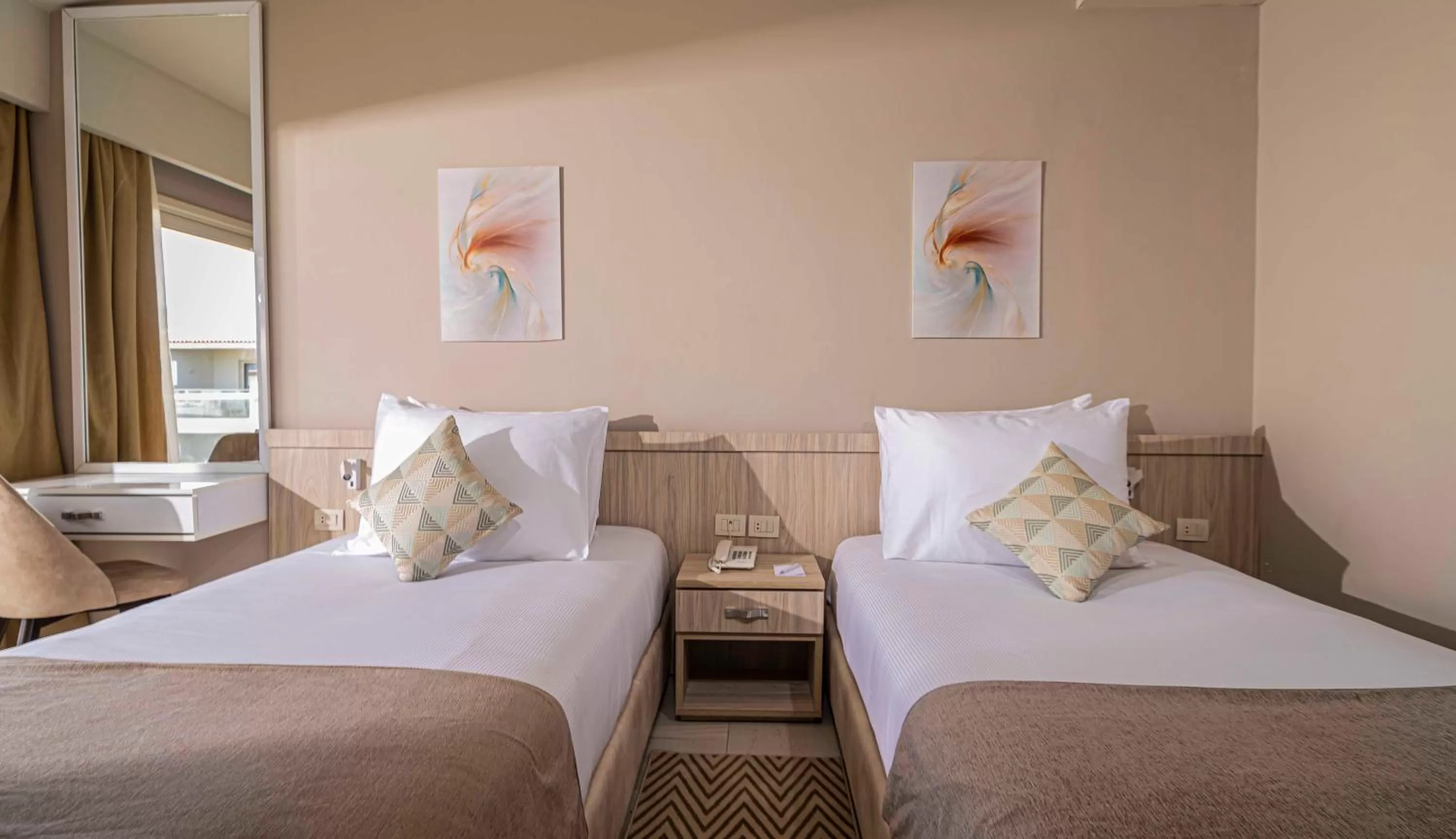 Bed in Amarina Abu Soma Resort & Aquapark