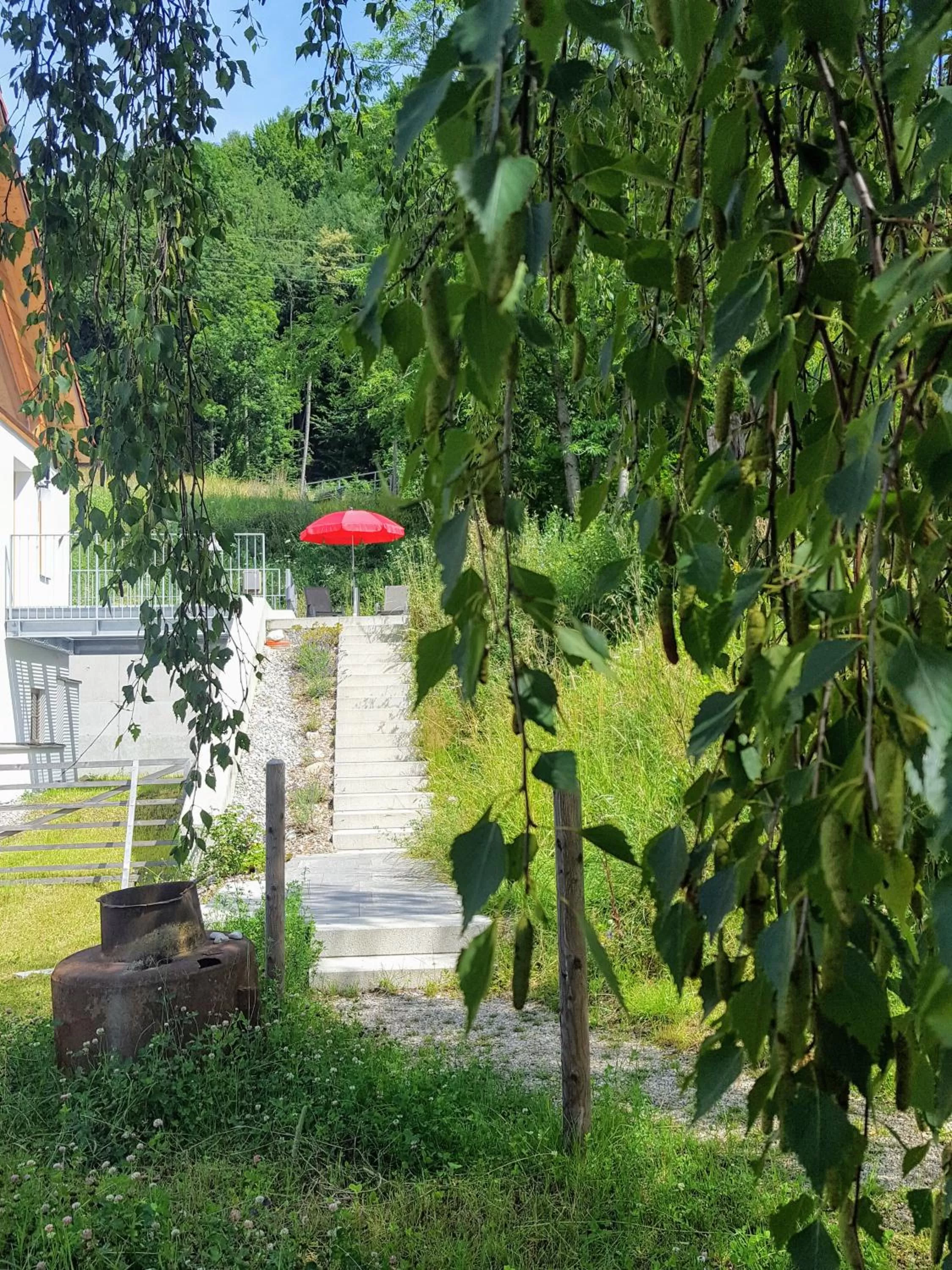 Garden view in Sunhill Appartments, klimatisiert