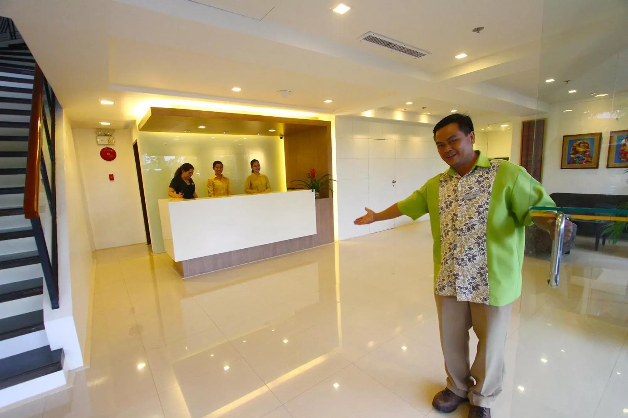 Lobby or reception in Hotel Fleuris Lobby or reception in Hotel Fleuris