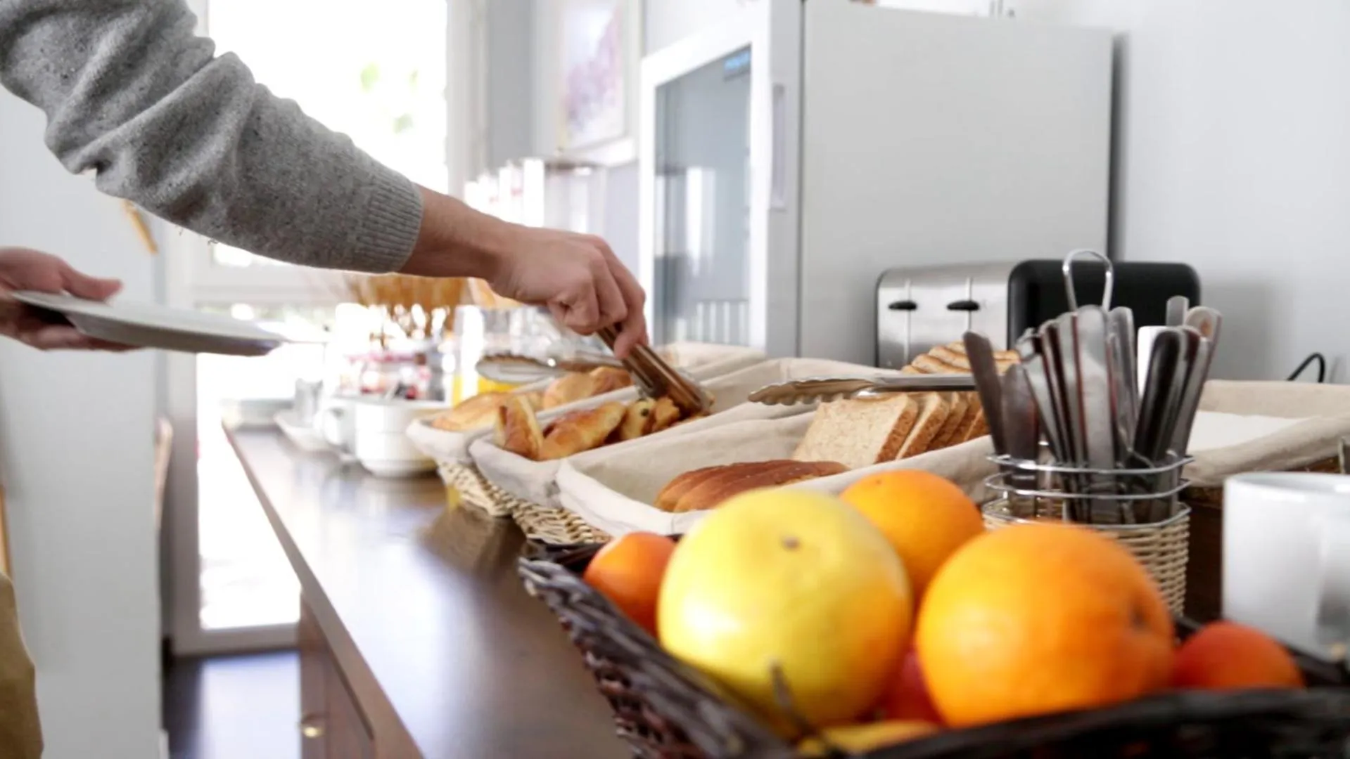 Breakfast in Hotel Grand Cap Rooftop Pool