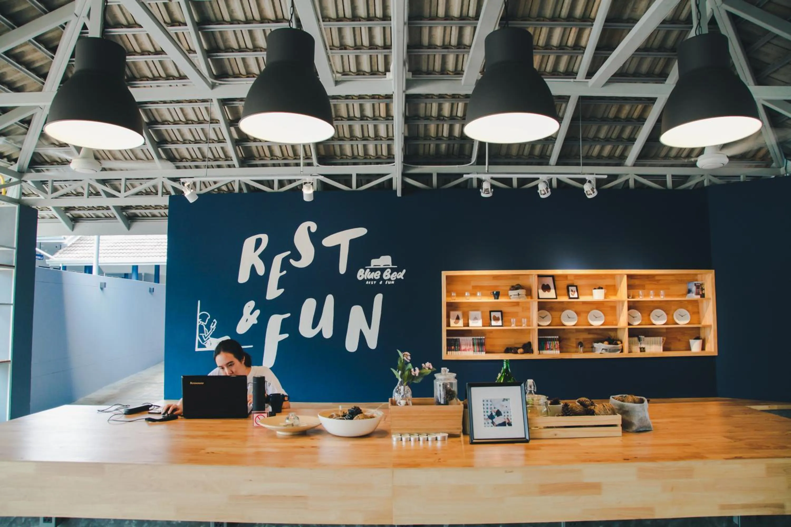 Property building in Blue Bed Hotel