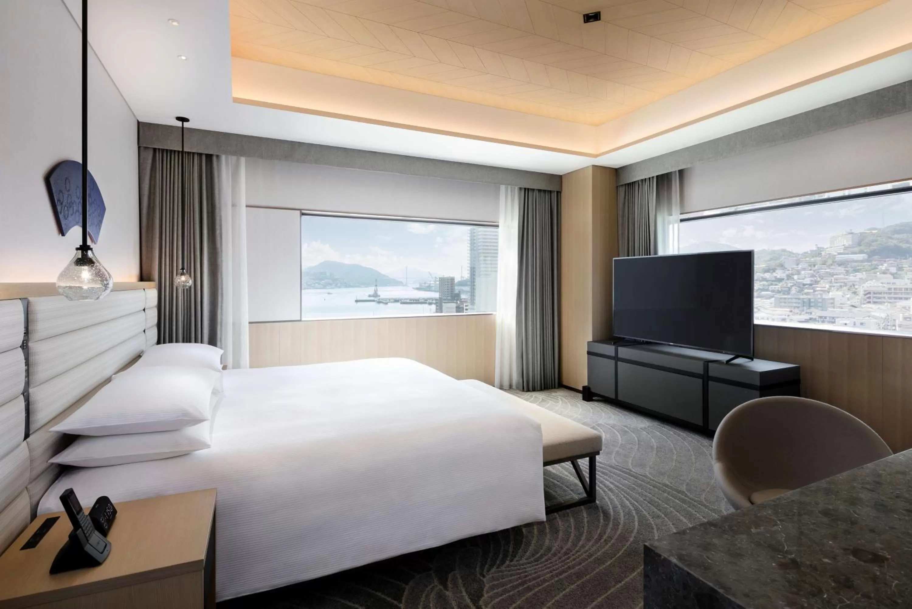 View (from property/room), Bed in Hilton Nagasaki