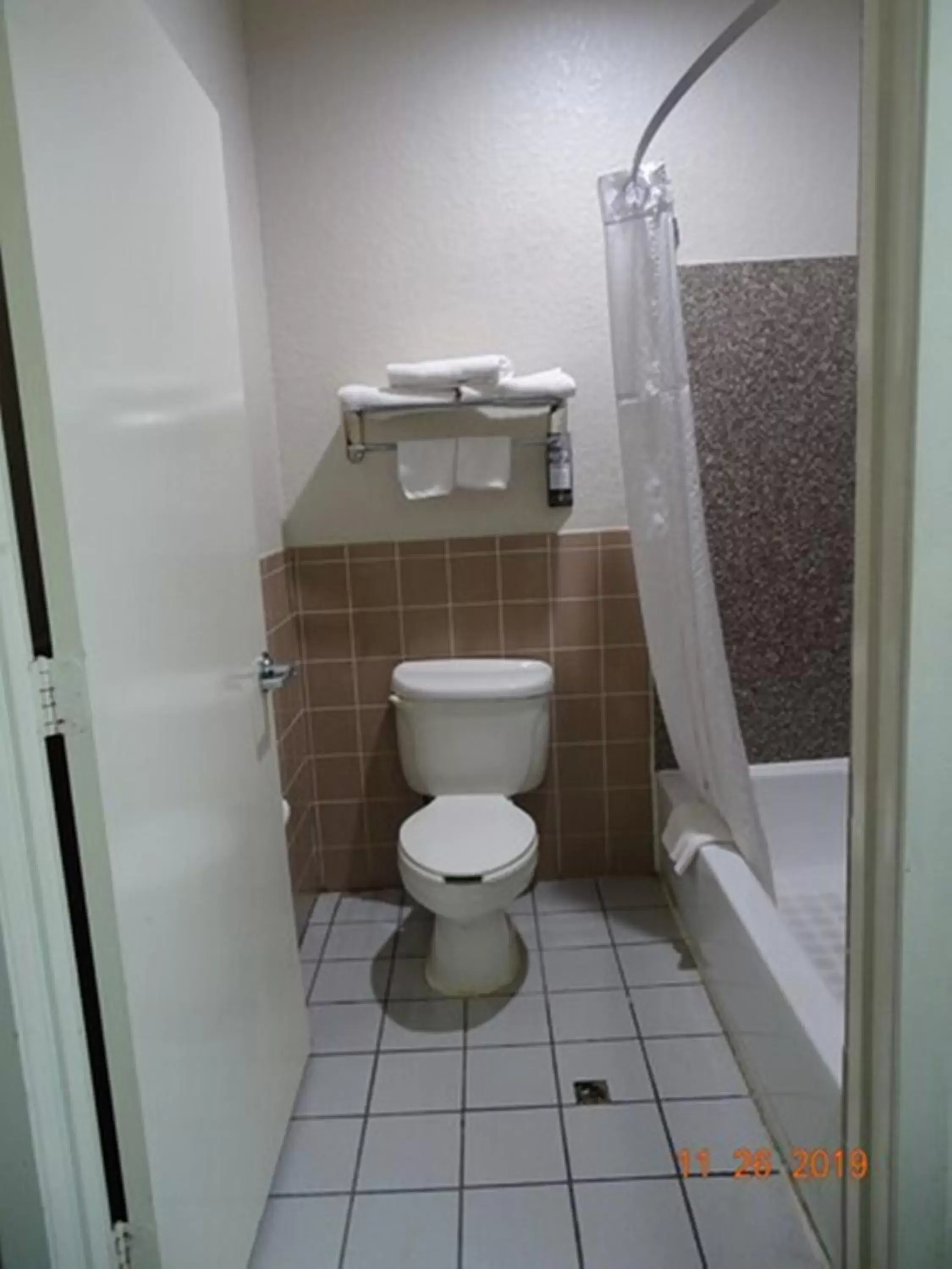 Bathroom in Super 8 by Wyndham Houston/Brookhollow NW