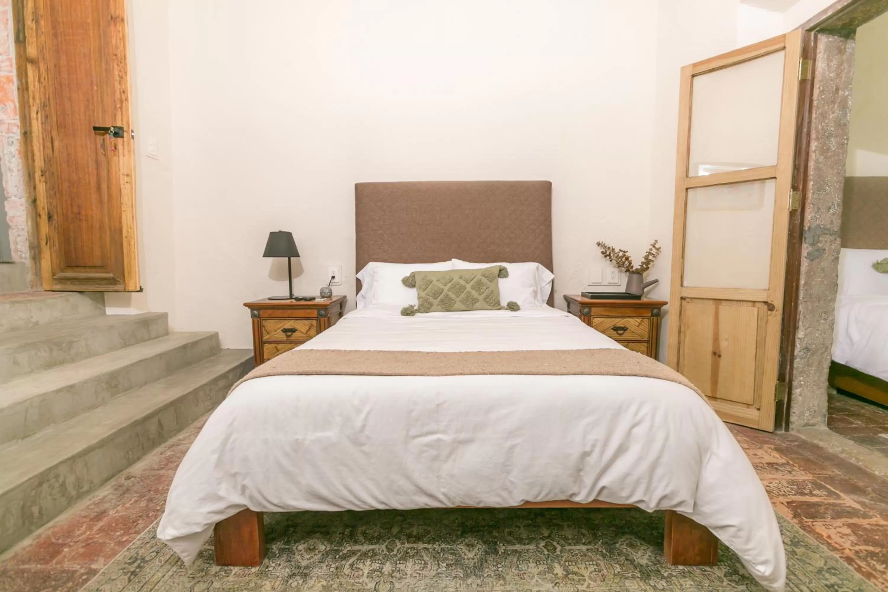 Bed in Orchid House San Miguel de Allende