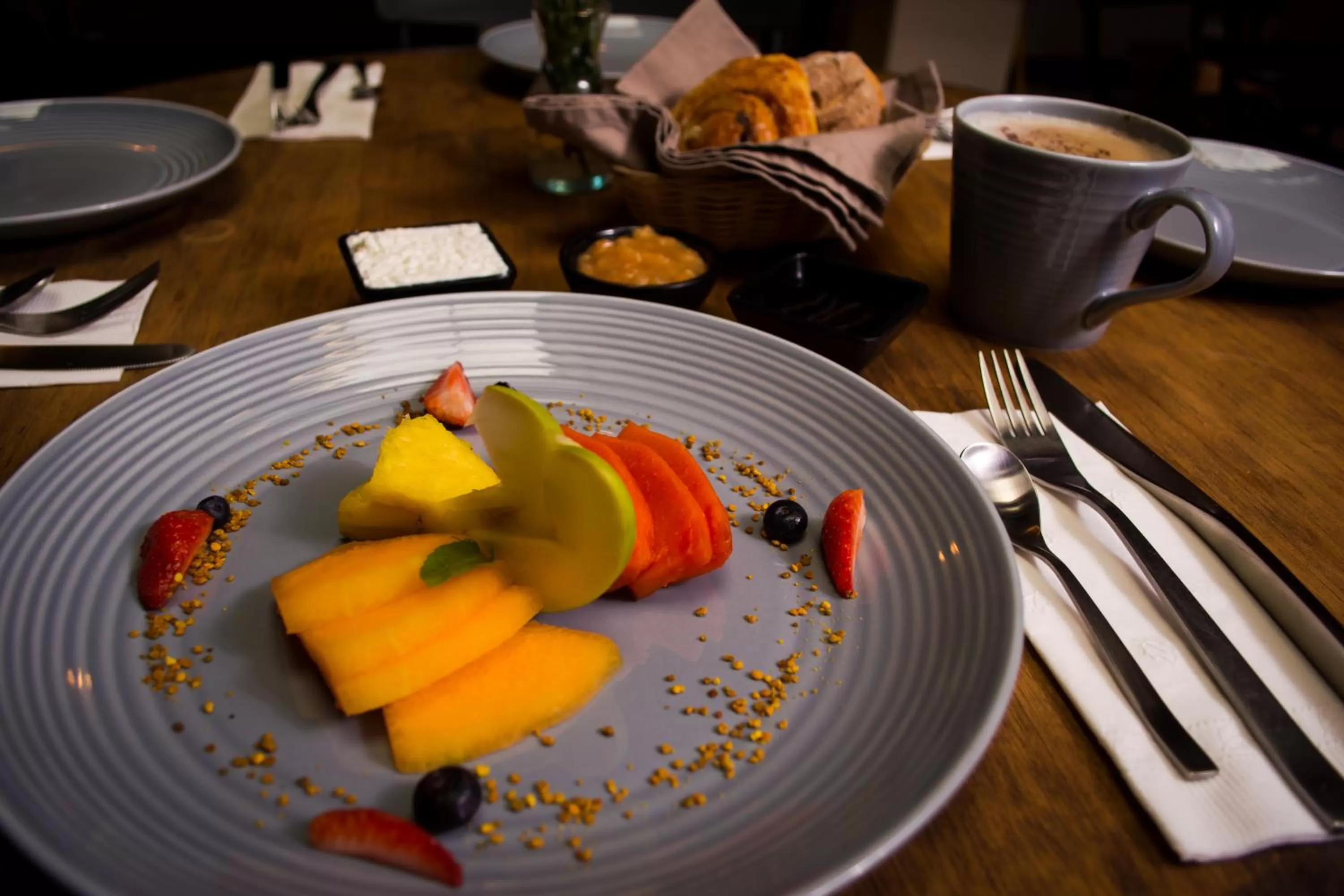 American breakfast in Antigua Trece Hotel Fusión