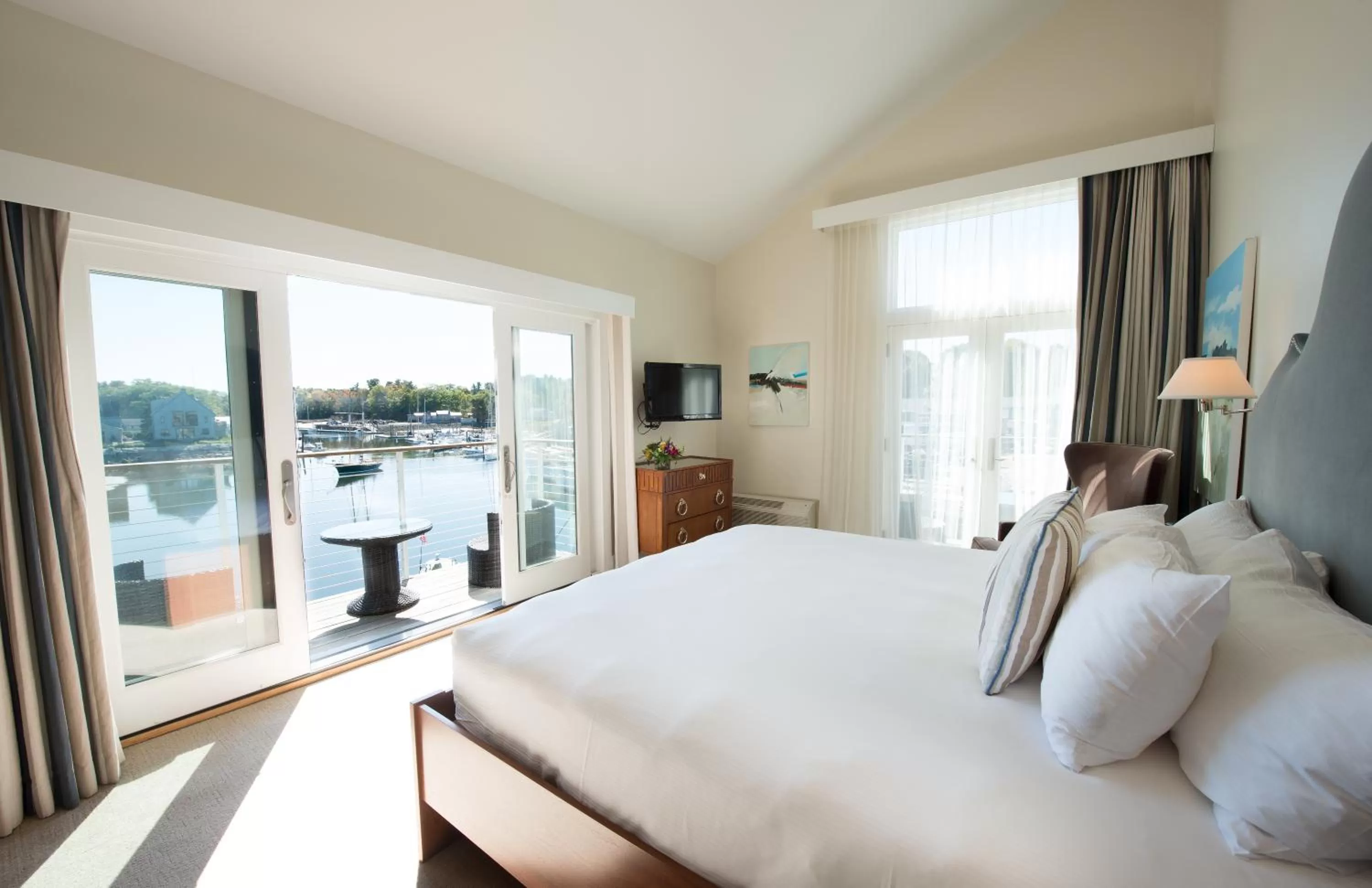 Balcony/Terrace, Bed in The Boathouse