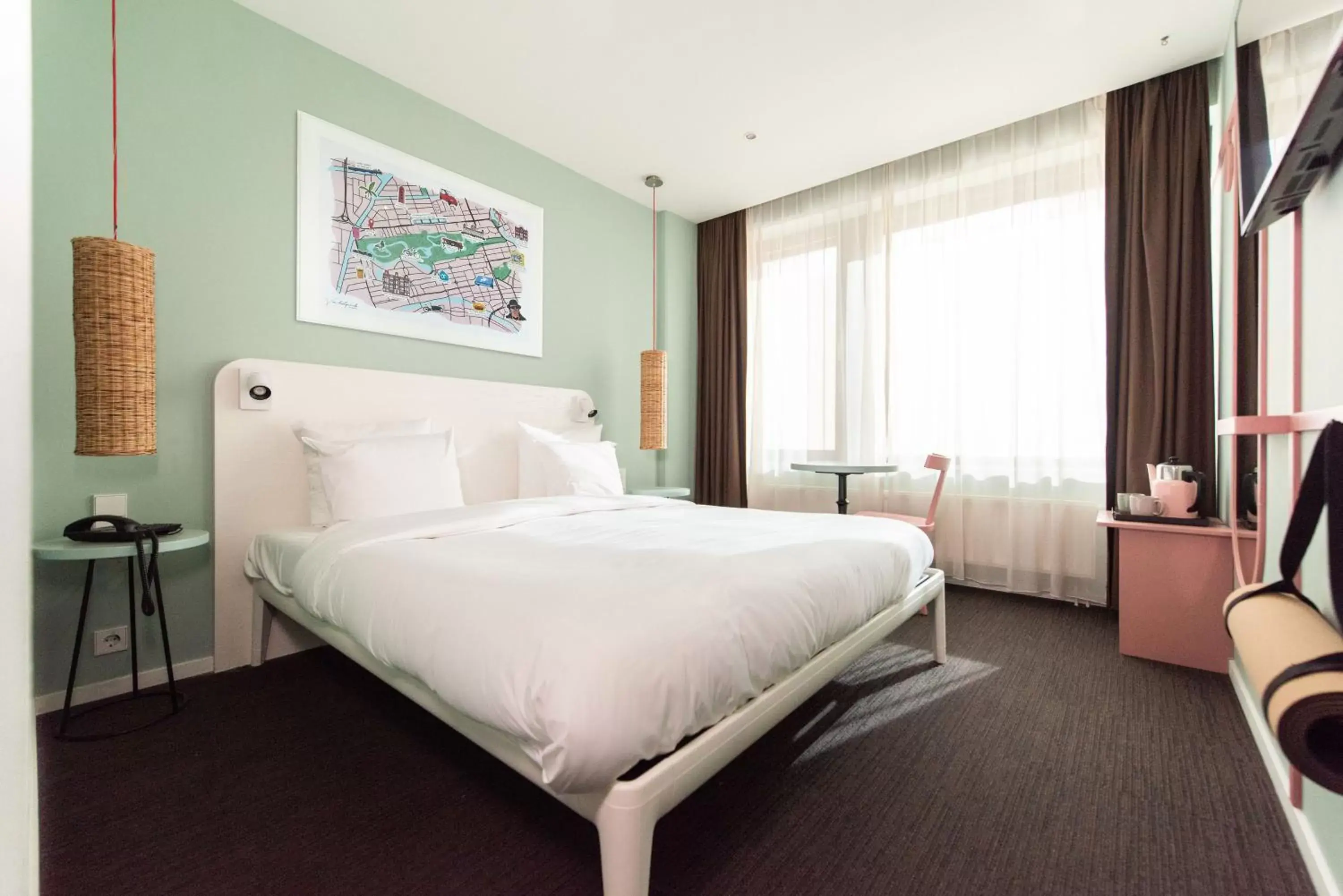 Bed in Conscious Hotel Vondelpark