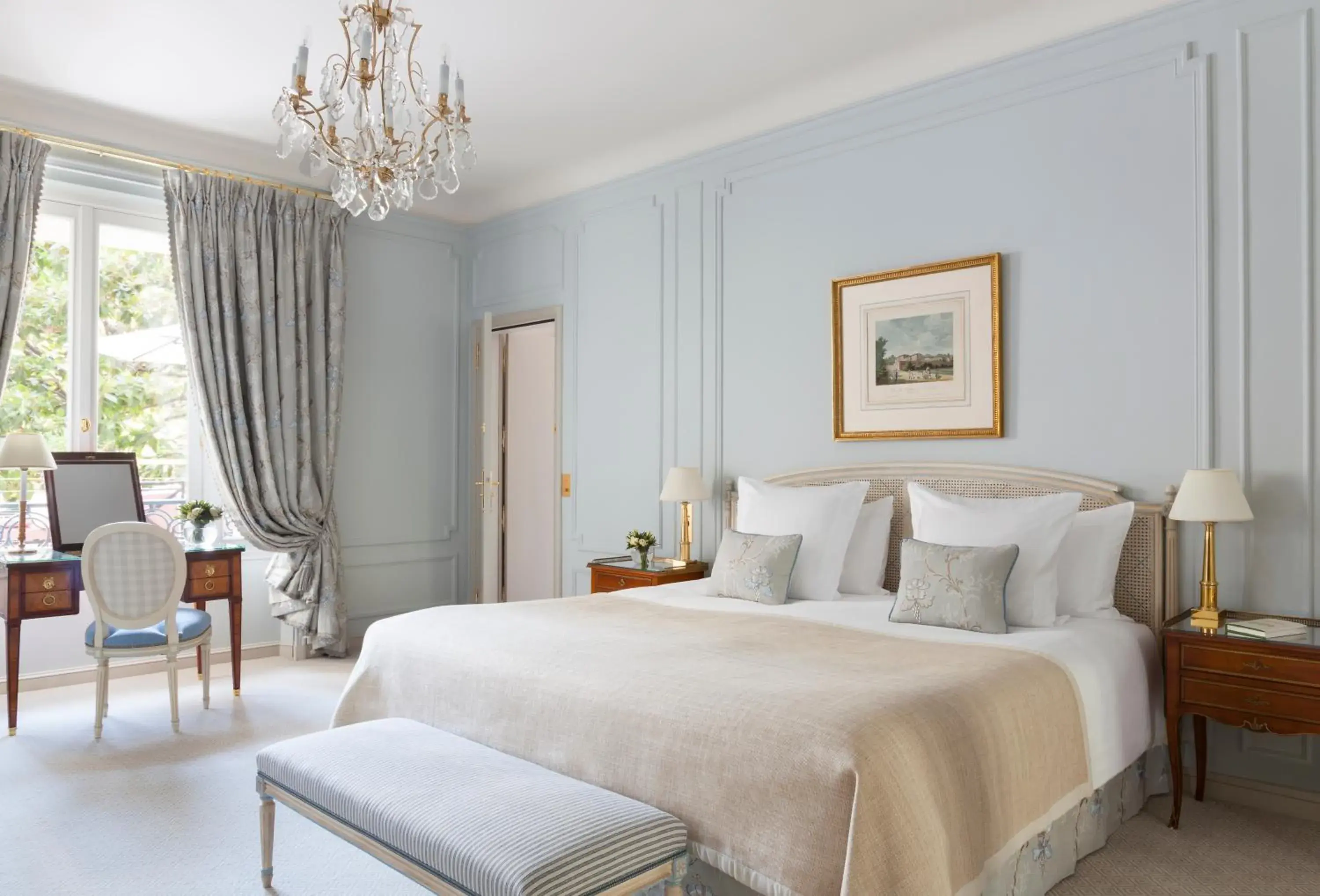 Bed in Le Bristol Paris - an Oetker Collection Hotel