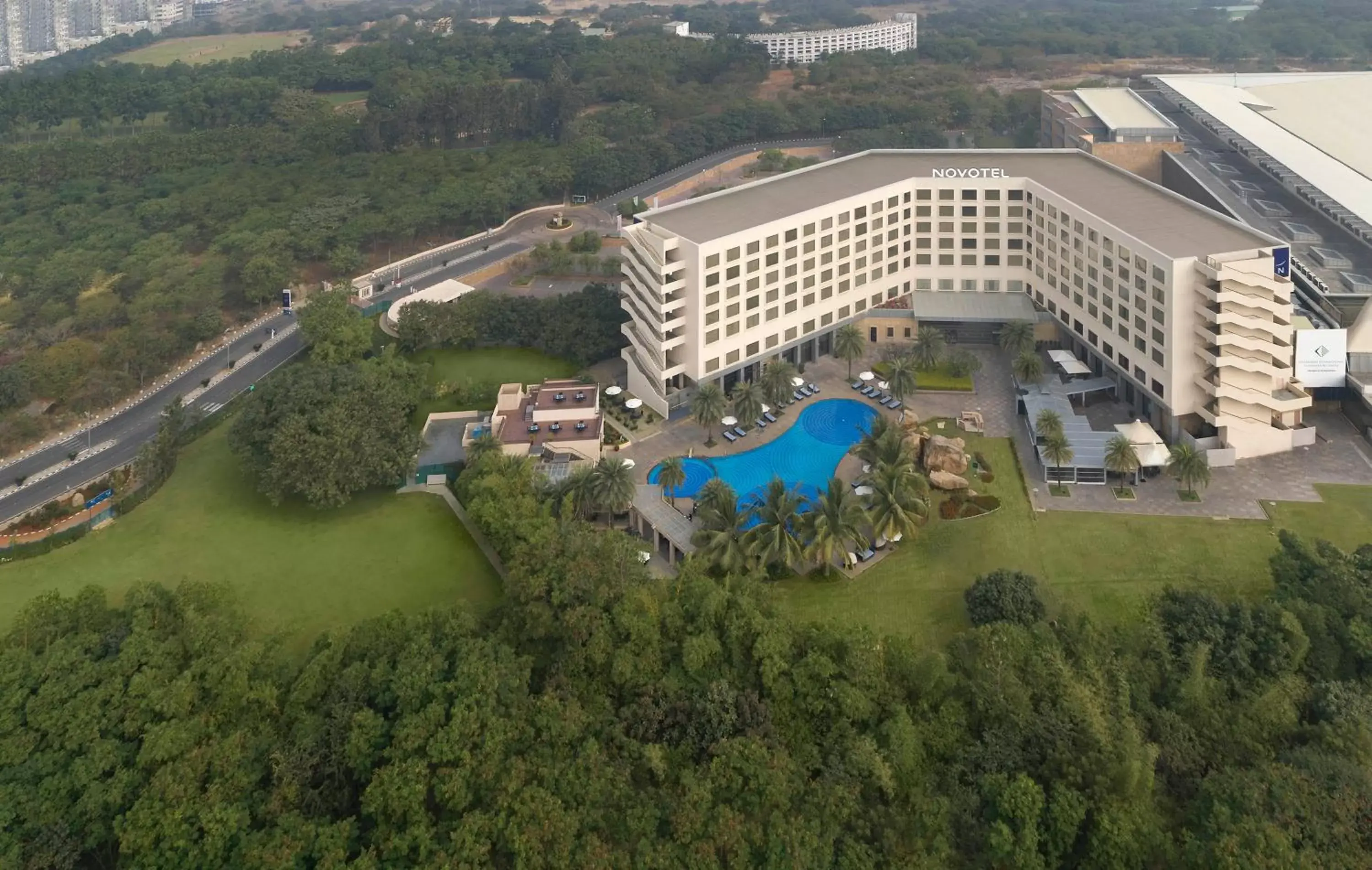 Garden view, Bird's-eye View in Novotel Hyderabad Convention Centre