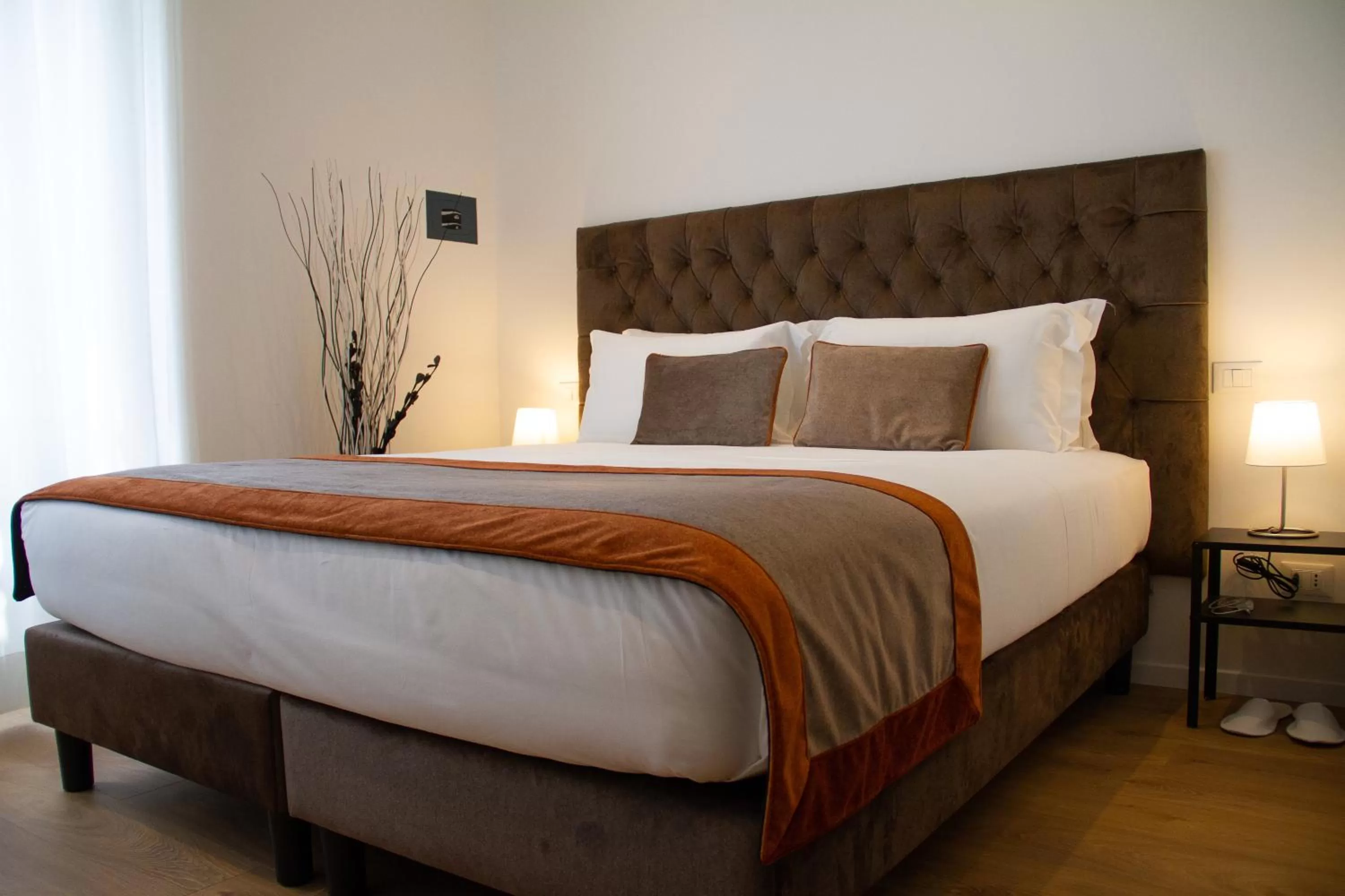 Bed in Michelangelo Vatican Rooms