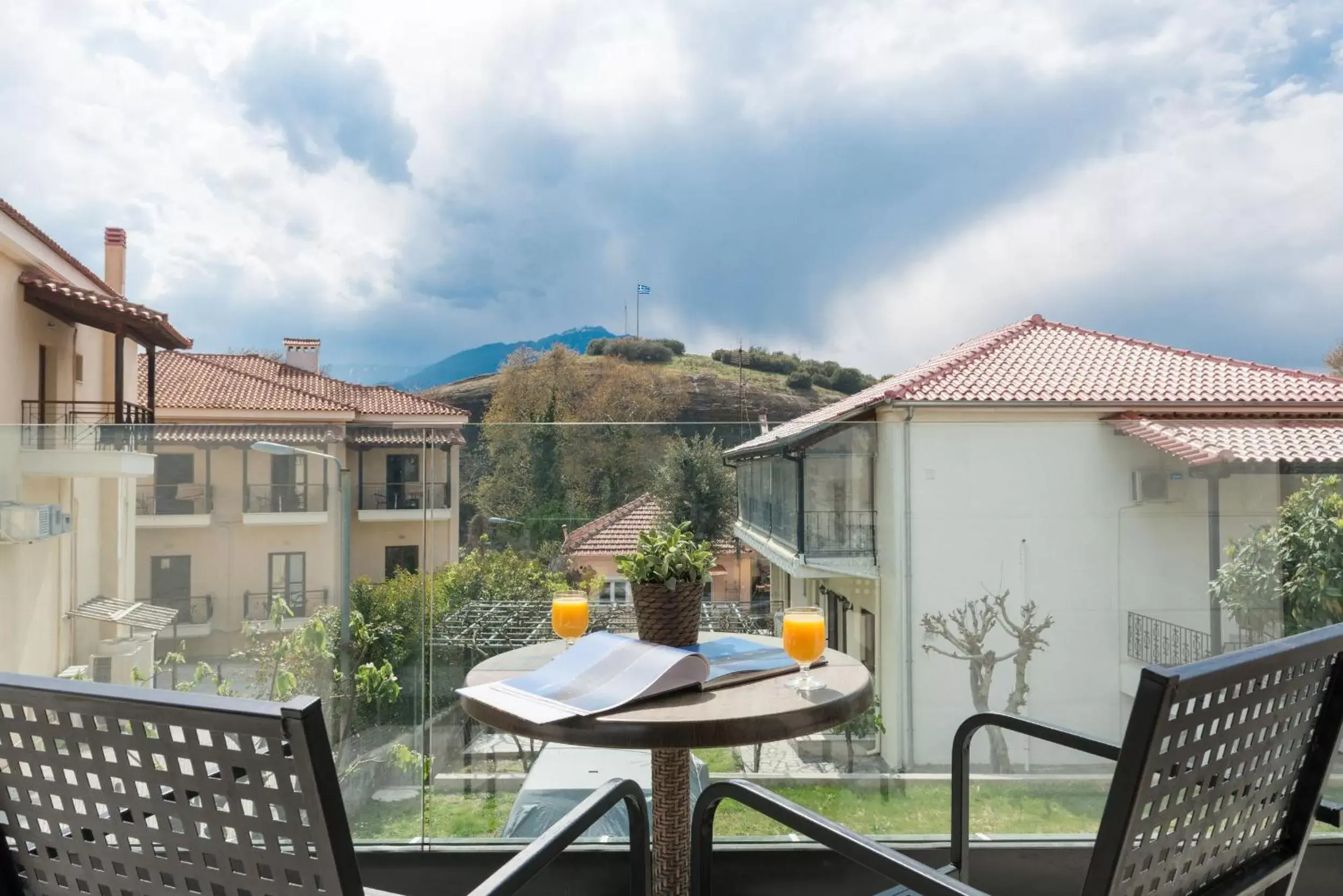 Balcony/Terrace in Tsikeli Boutique Hotel Meteora - Adults Friendly