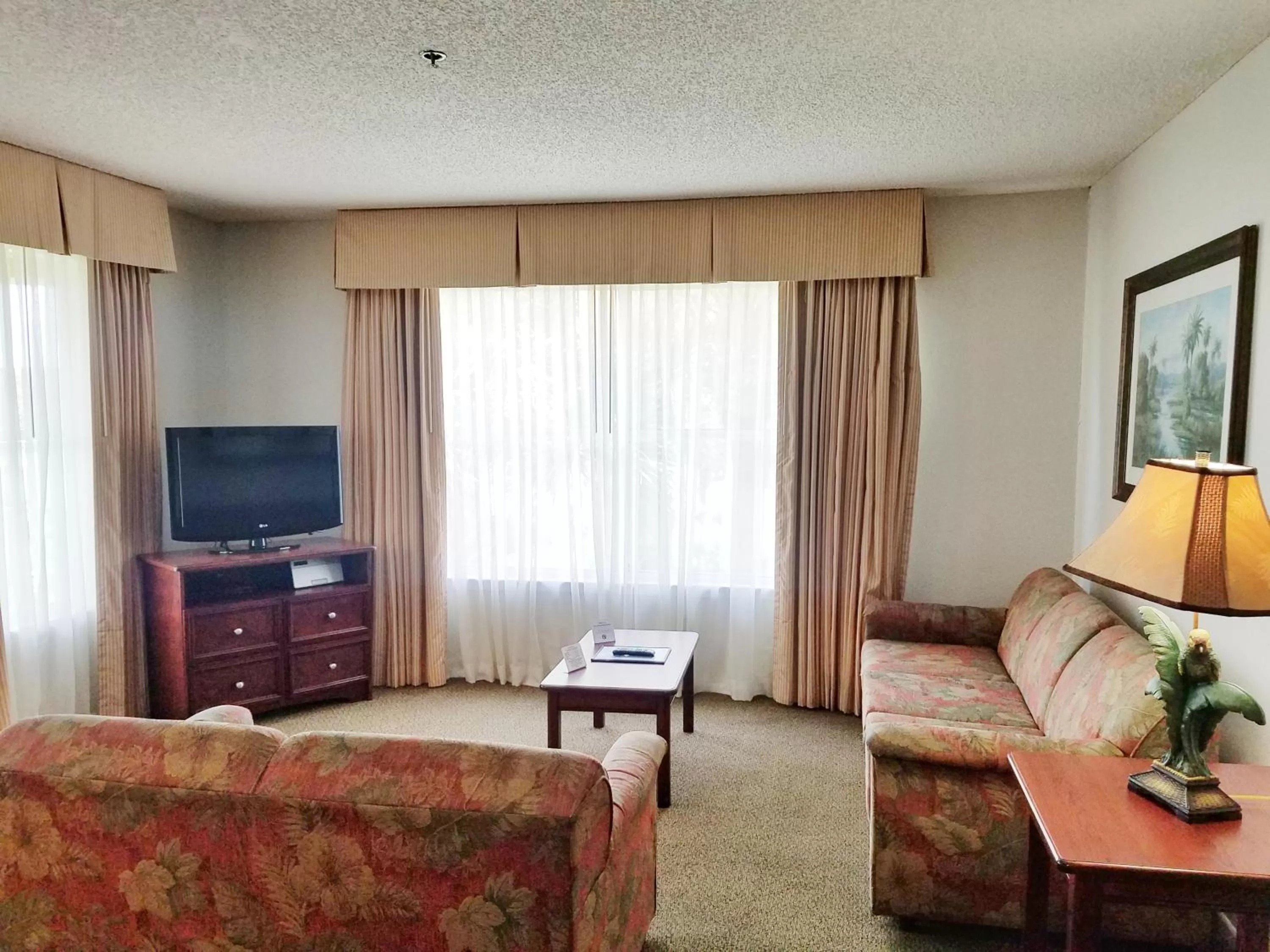 Living room in Parc Corniche Condominium Suites