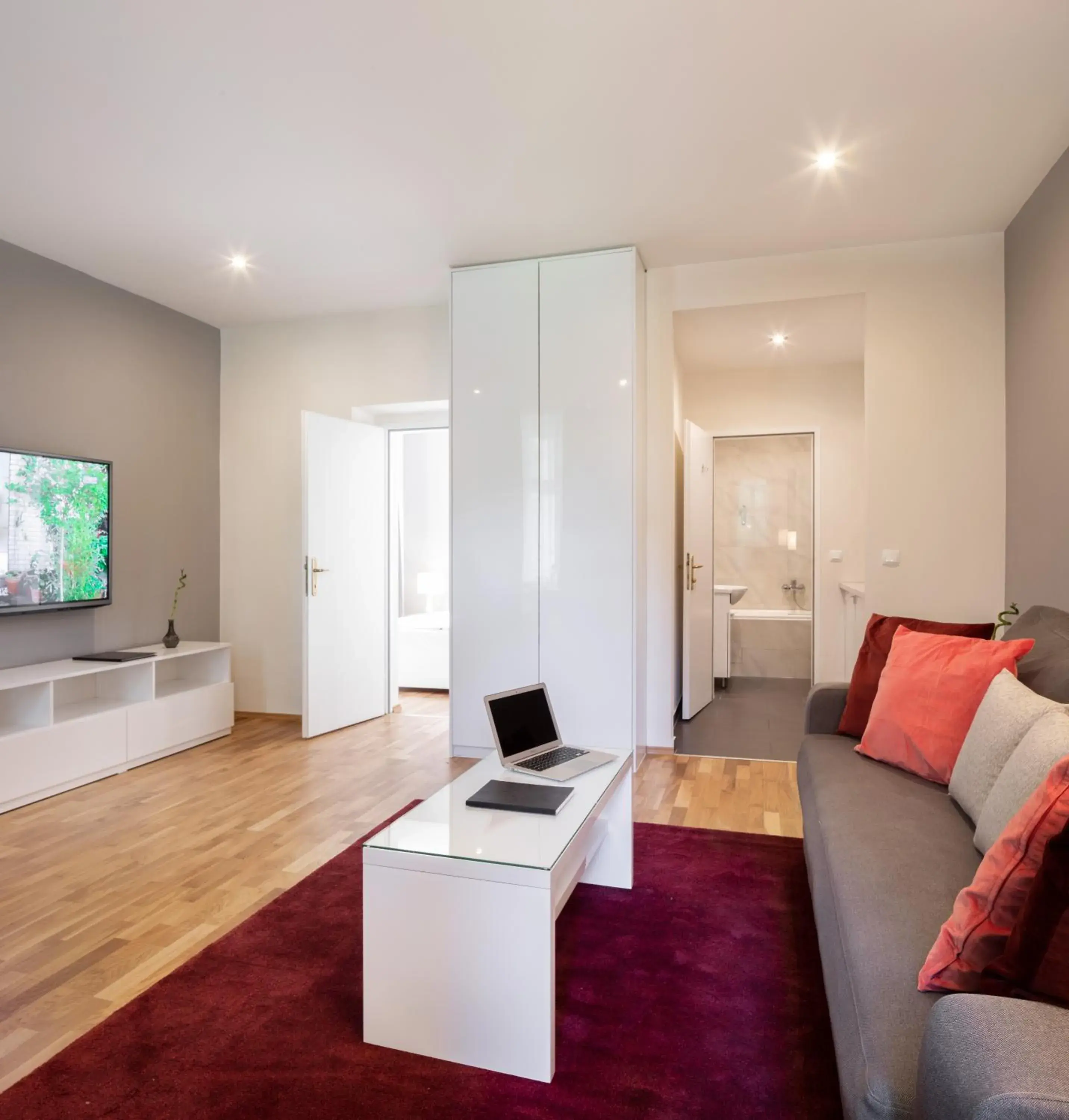 Living room, TV/Entertainment Center in The Levante Rathaus Apartments