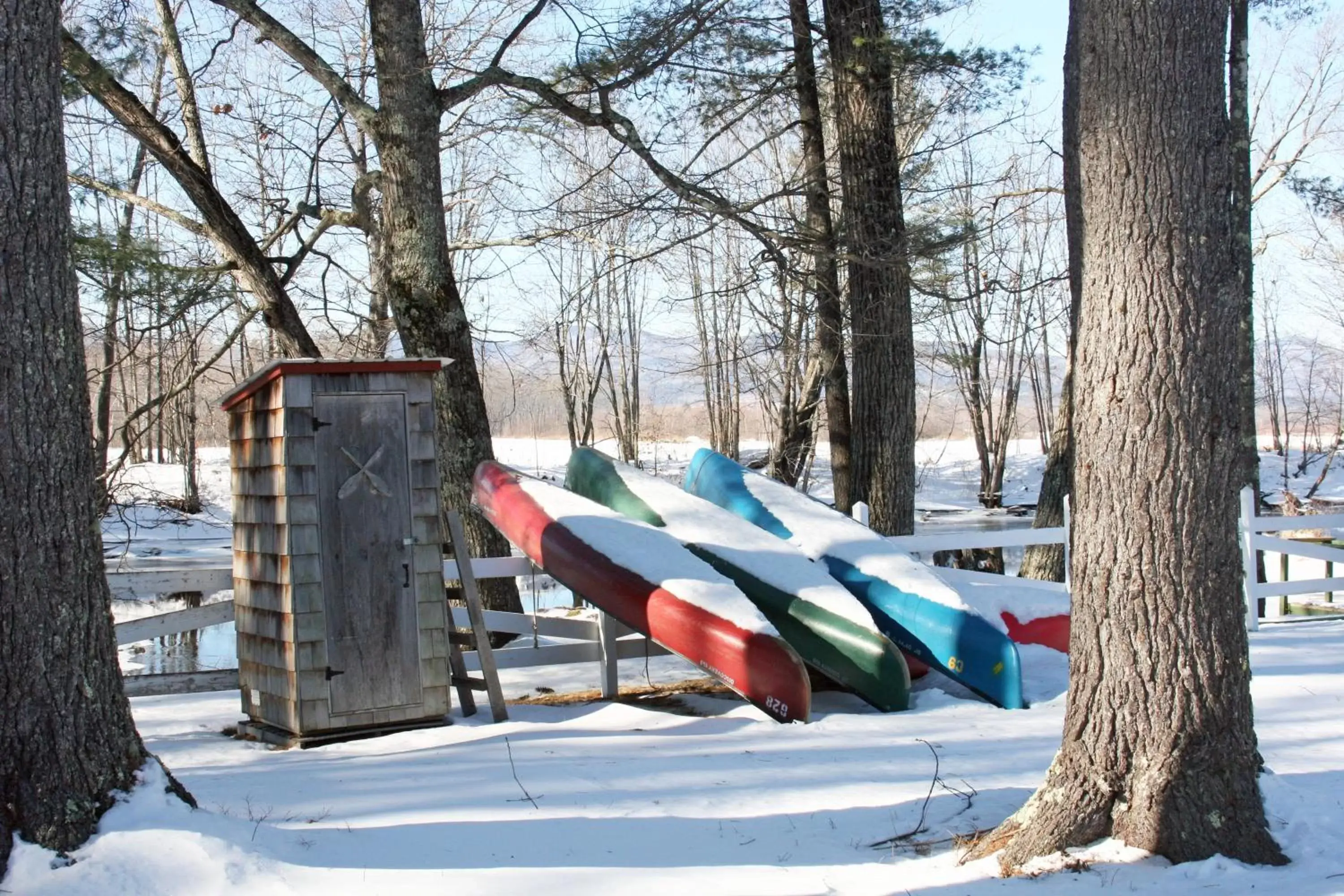 Canoeing, Winter in Old Saco Inn