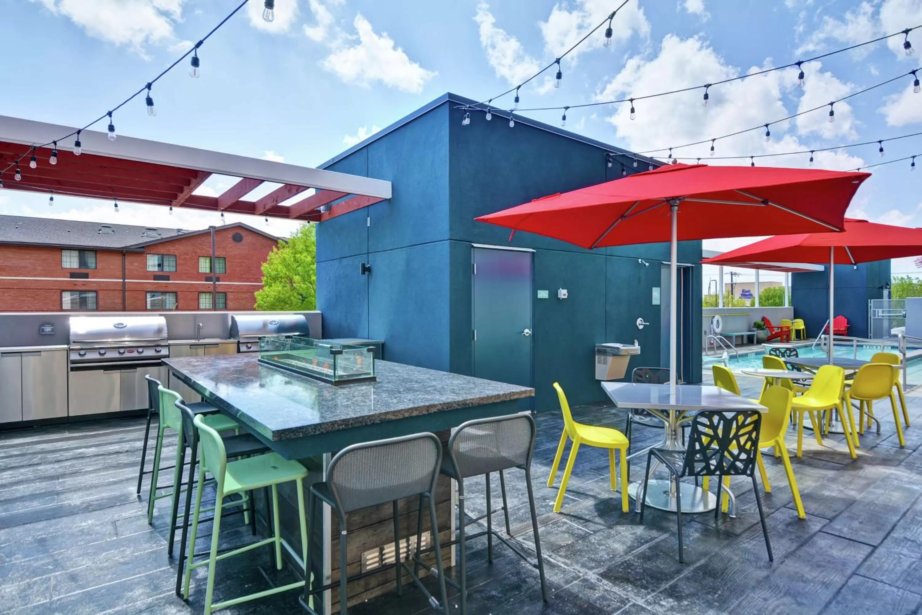 Pool view in Home2 Suites By Hilton Bedford Dfw West