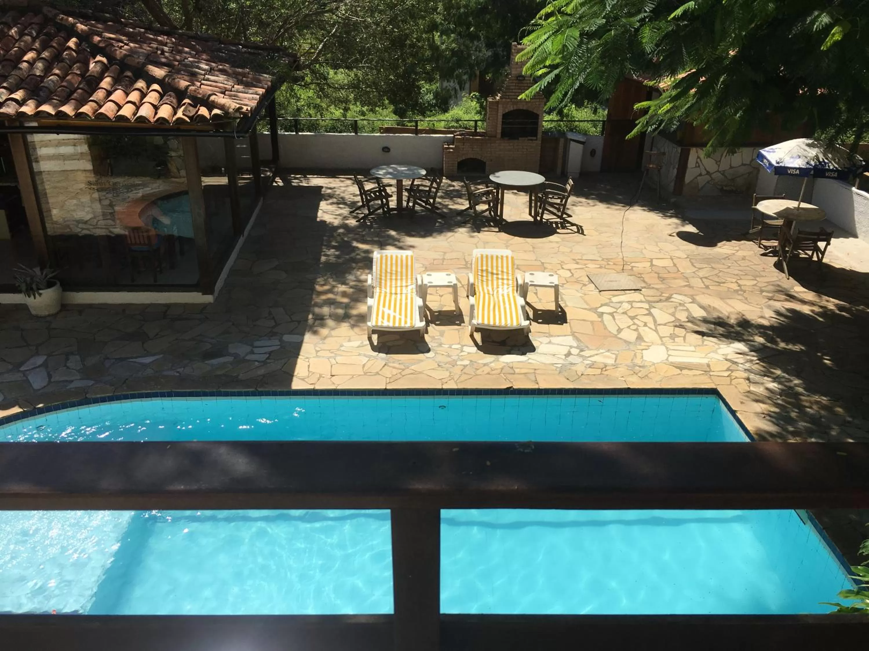 Pool view in Pousada Saint Germain