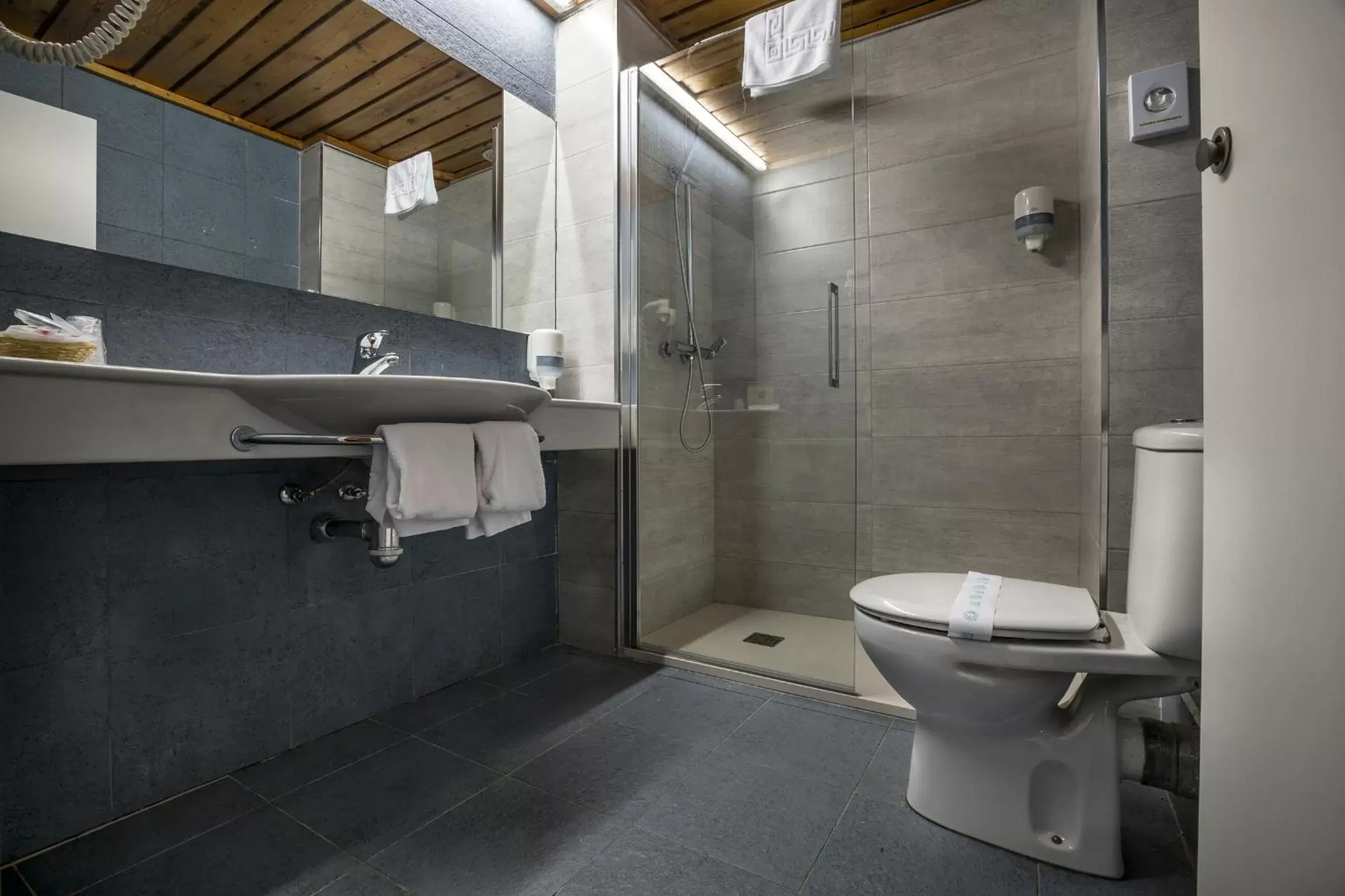 Shower, Bathroom in Hotel Restaurant Les Brases
