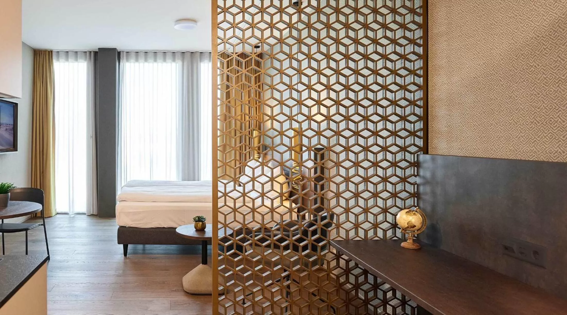 Bed in Lumen Apartments