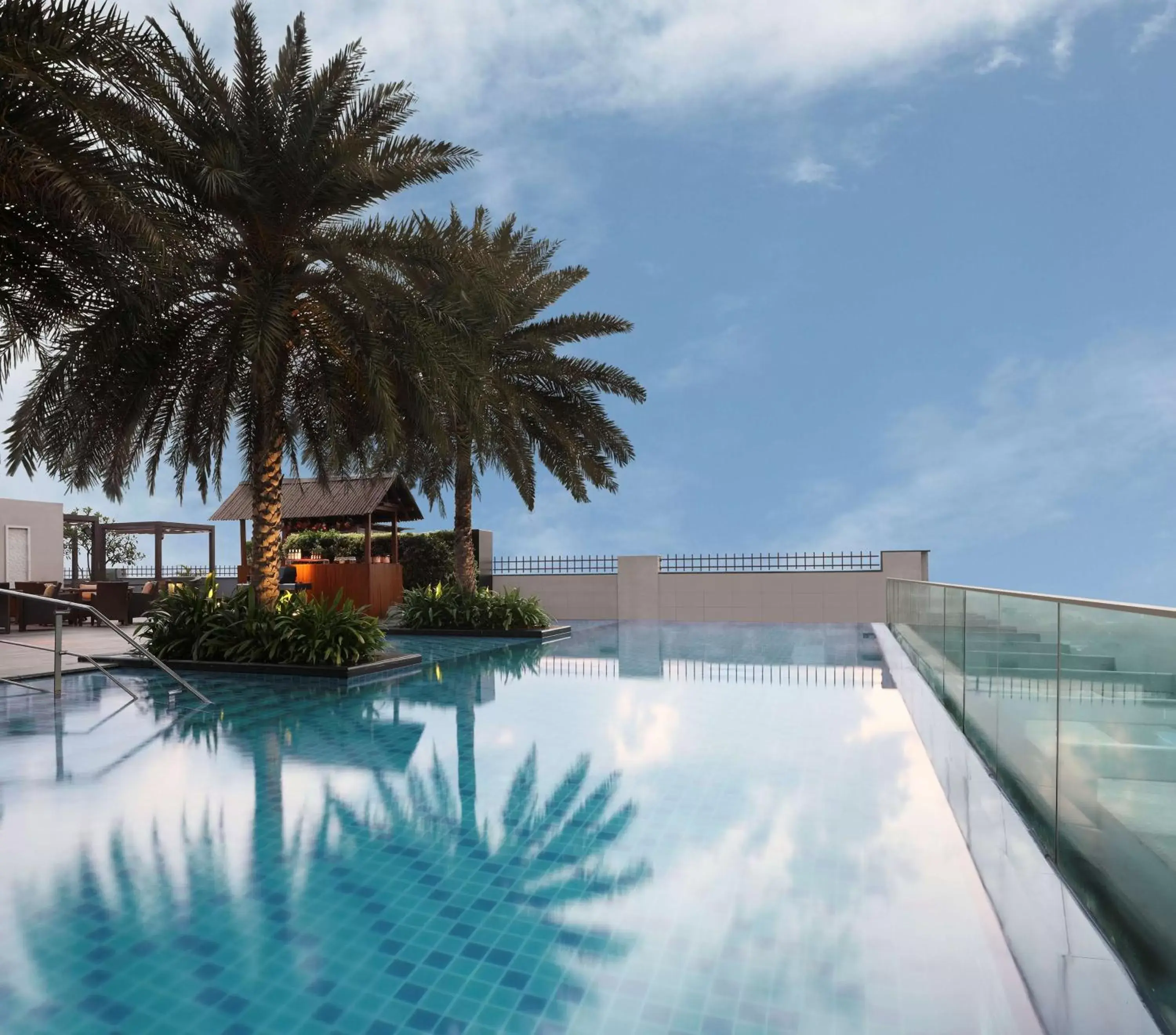 Pool view in Hilton Chennai Pool view in Hilton Chennai