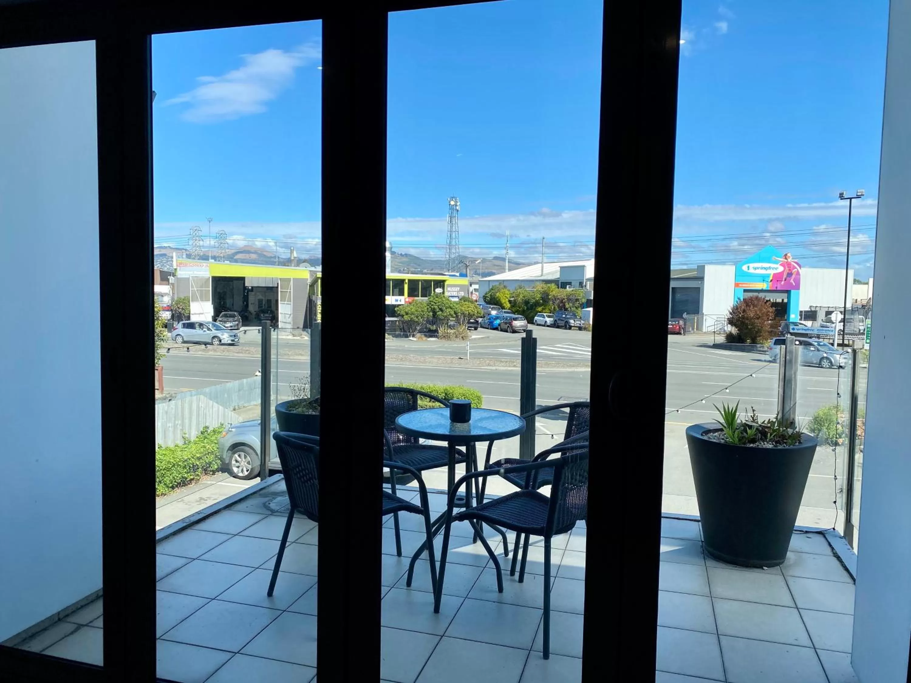 Patio in Alpha Motel with Spa-Bath