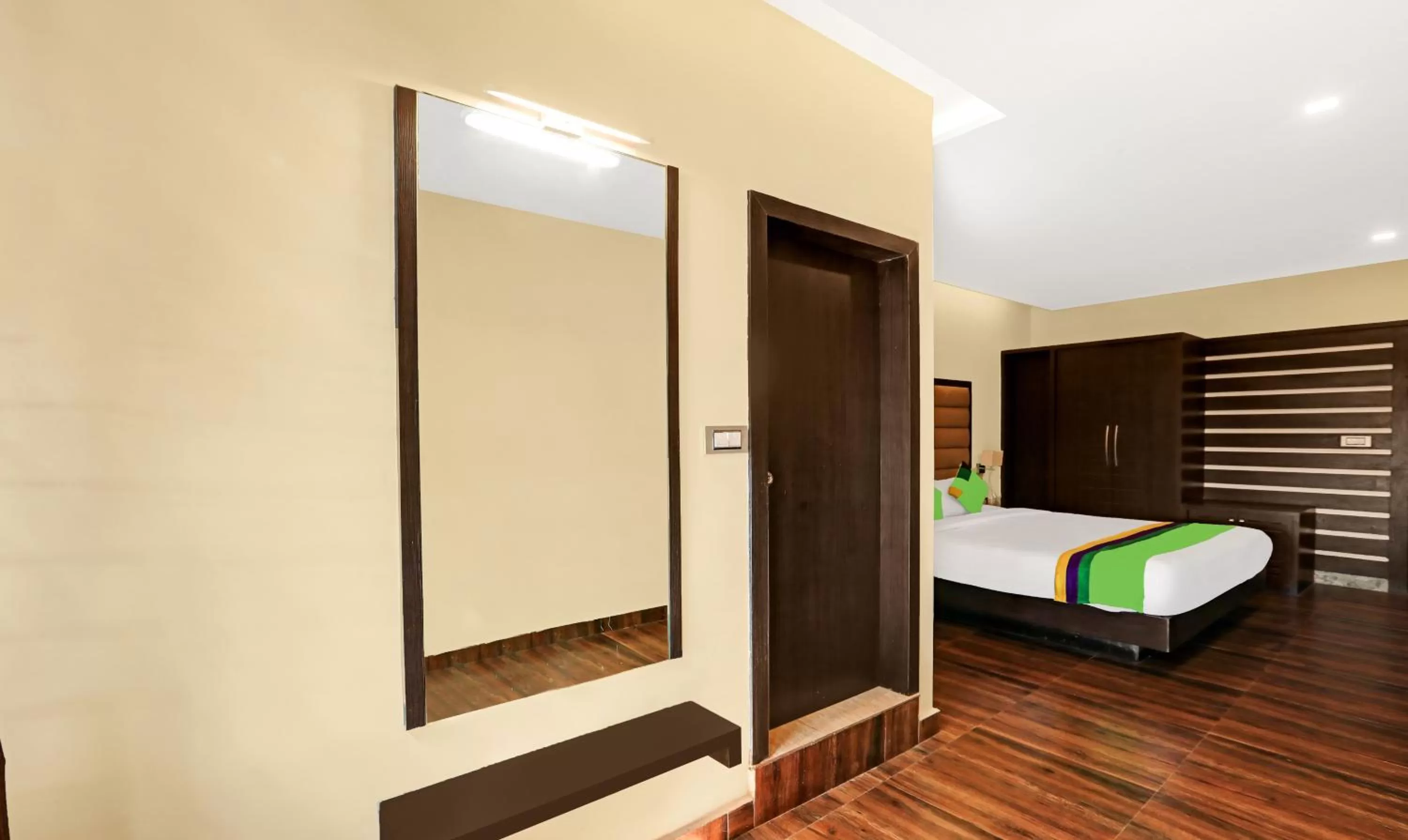 Bedroom, Bed in Treebo Doha King