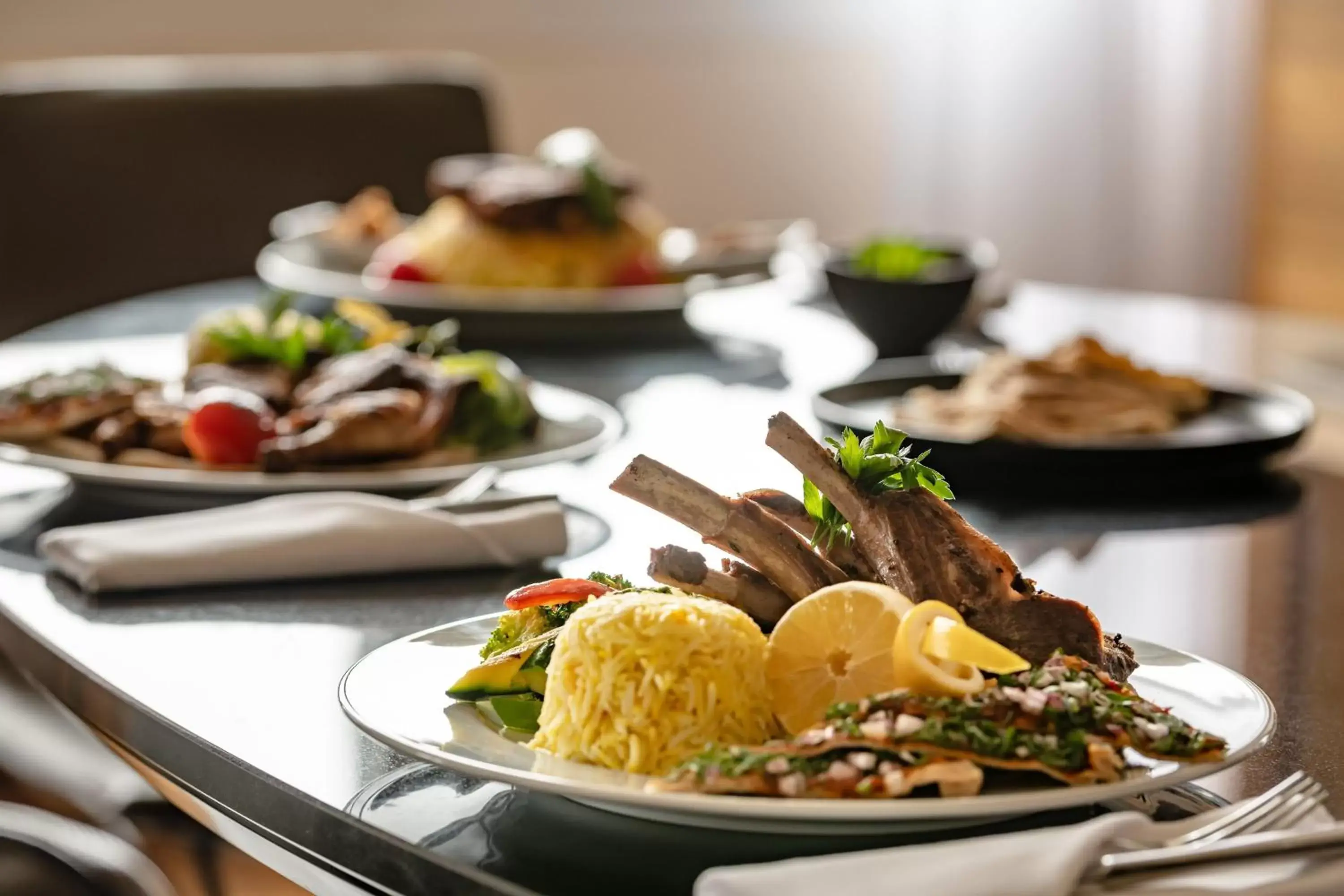 Photo of the whole room, Food in The Westin Grand Munich