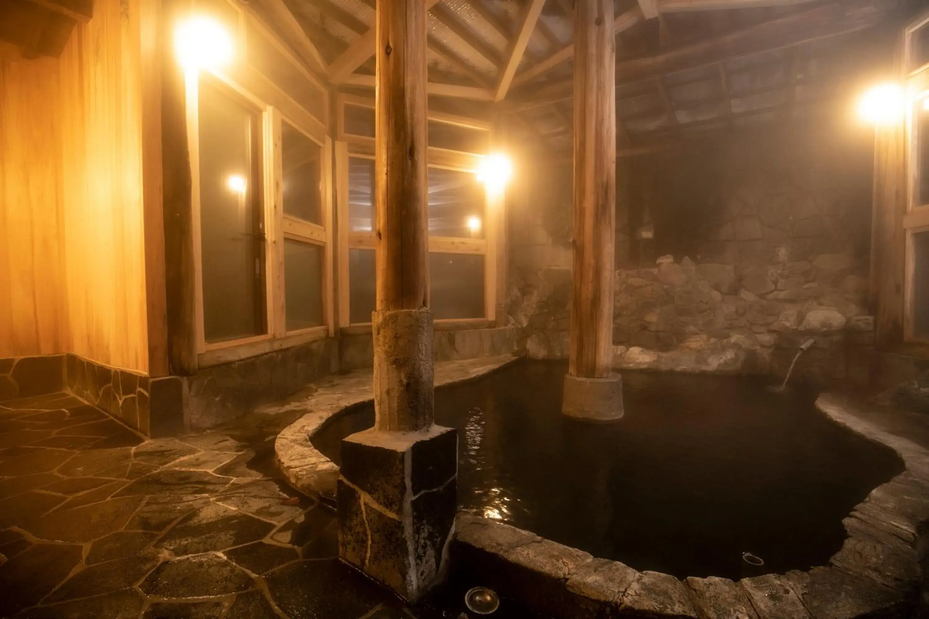 Hot Spring Bath in Hatcho no Yu Hot Spring Ryokan