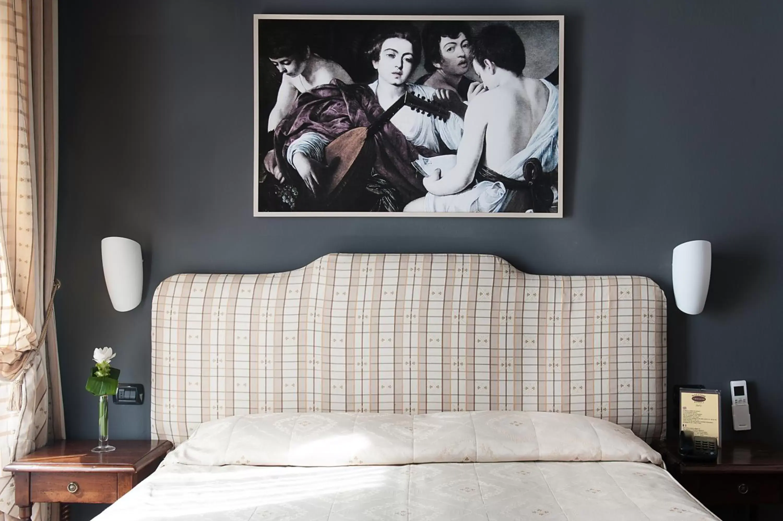 Bed in Hotel Caravaggio
