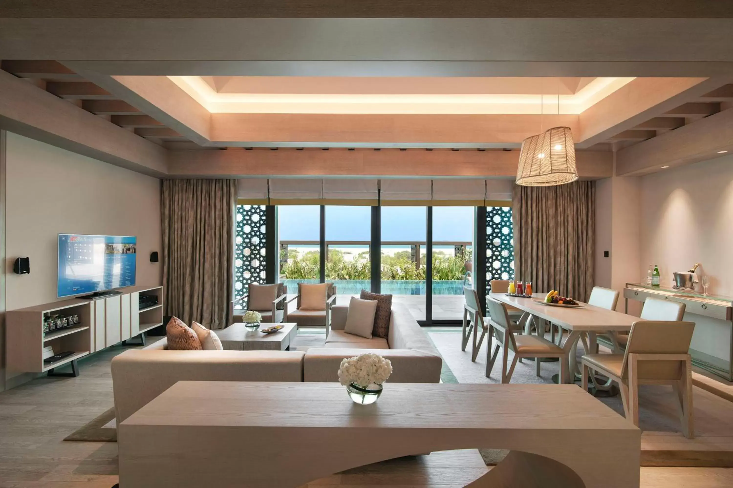 Living room in Saadiyat Rotana Resort and Villas