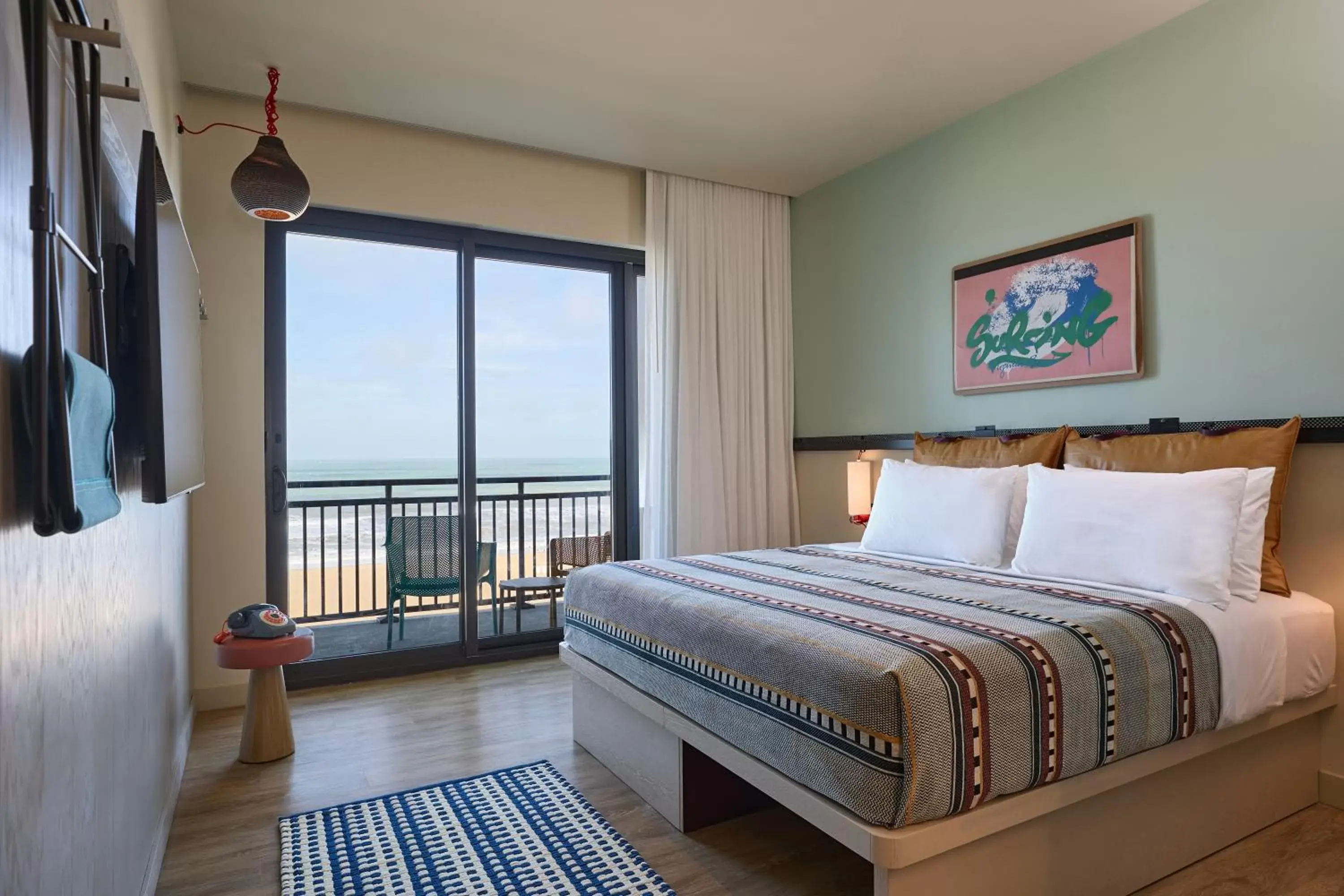 Bed in Moxy Virginia Beach Oceanfront