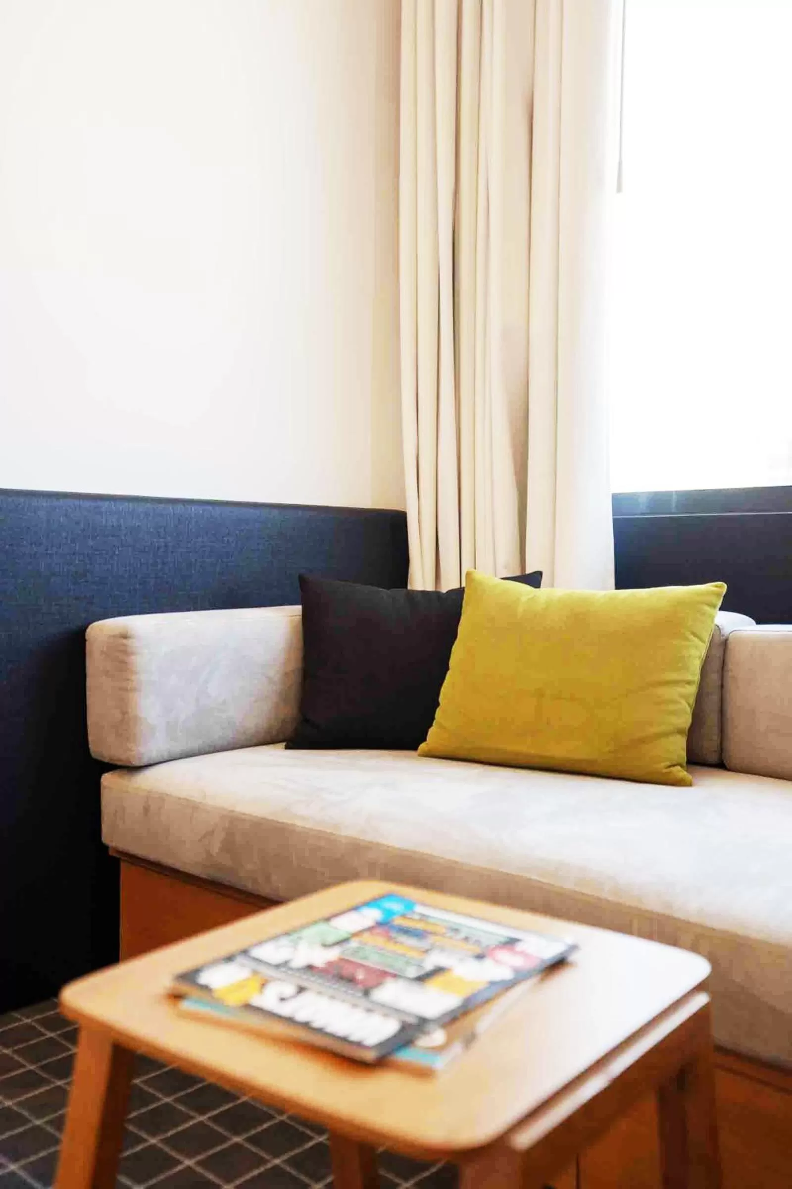 Living room in Studio One Hotel