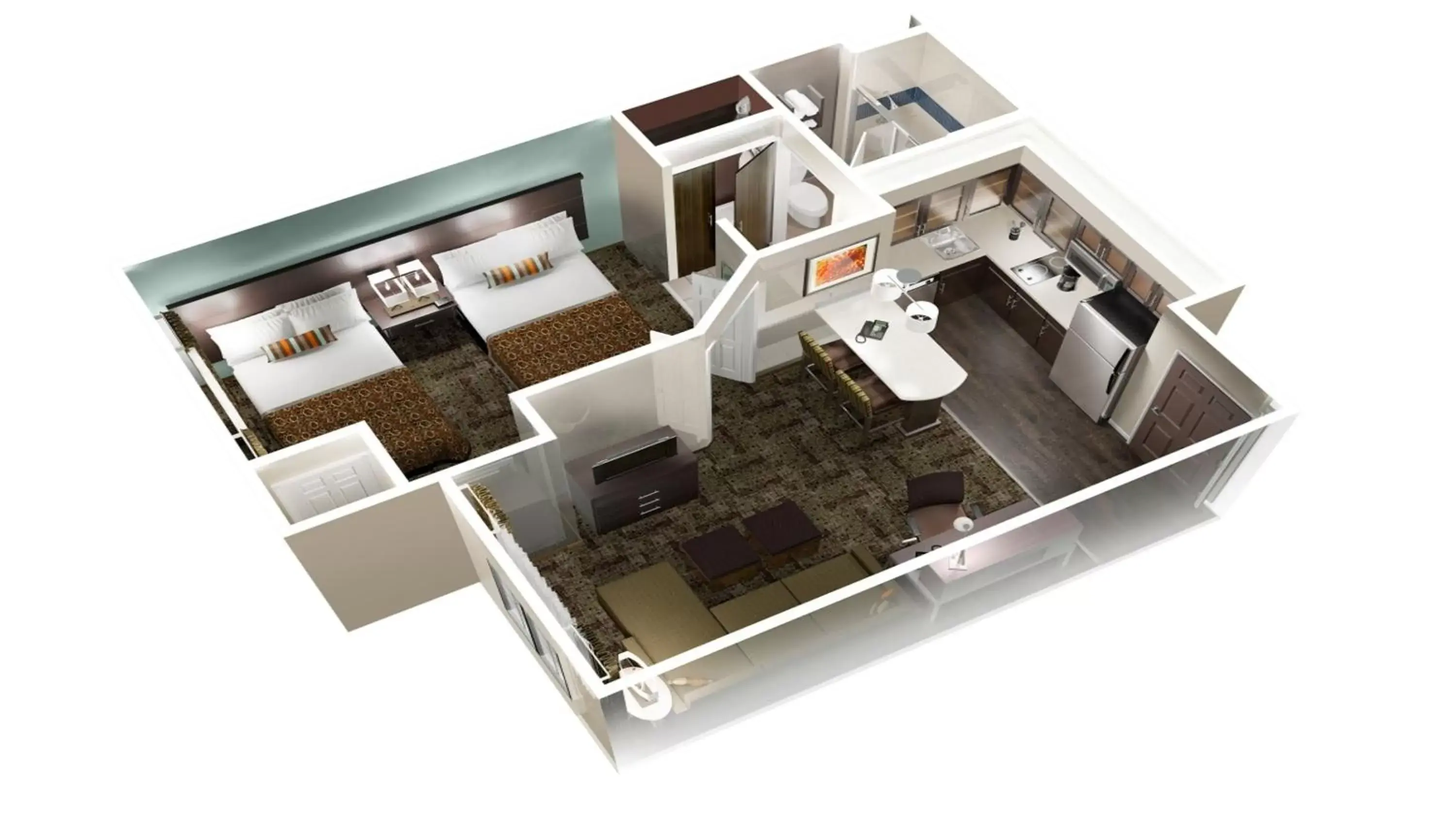 Photo of the whole room, Floor Plan in Staybridge Suites Houston West - Energy Corridor, an IHG Hotel