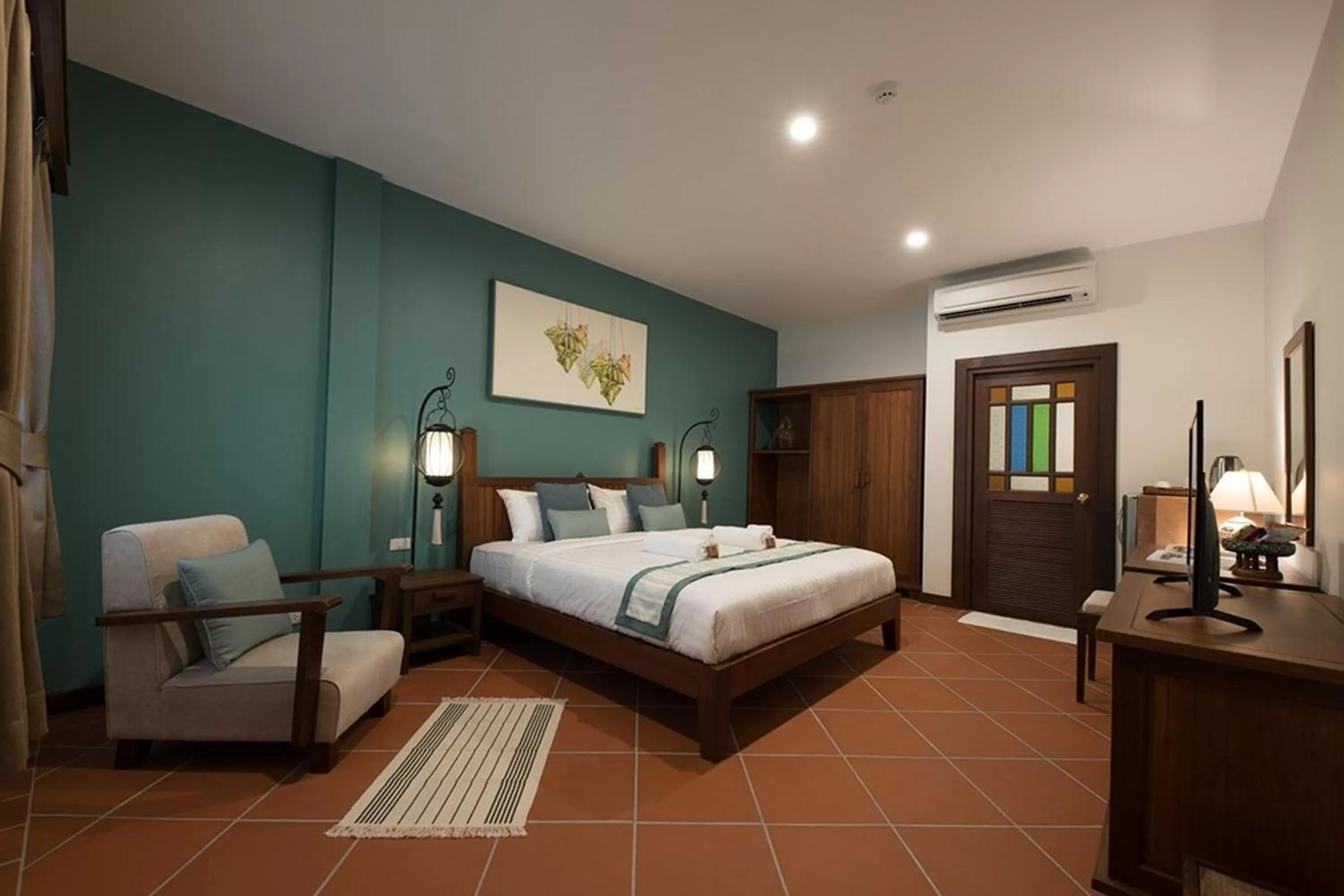 Bed in Villa Sanpakoi