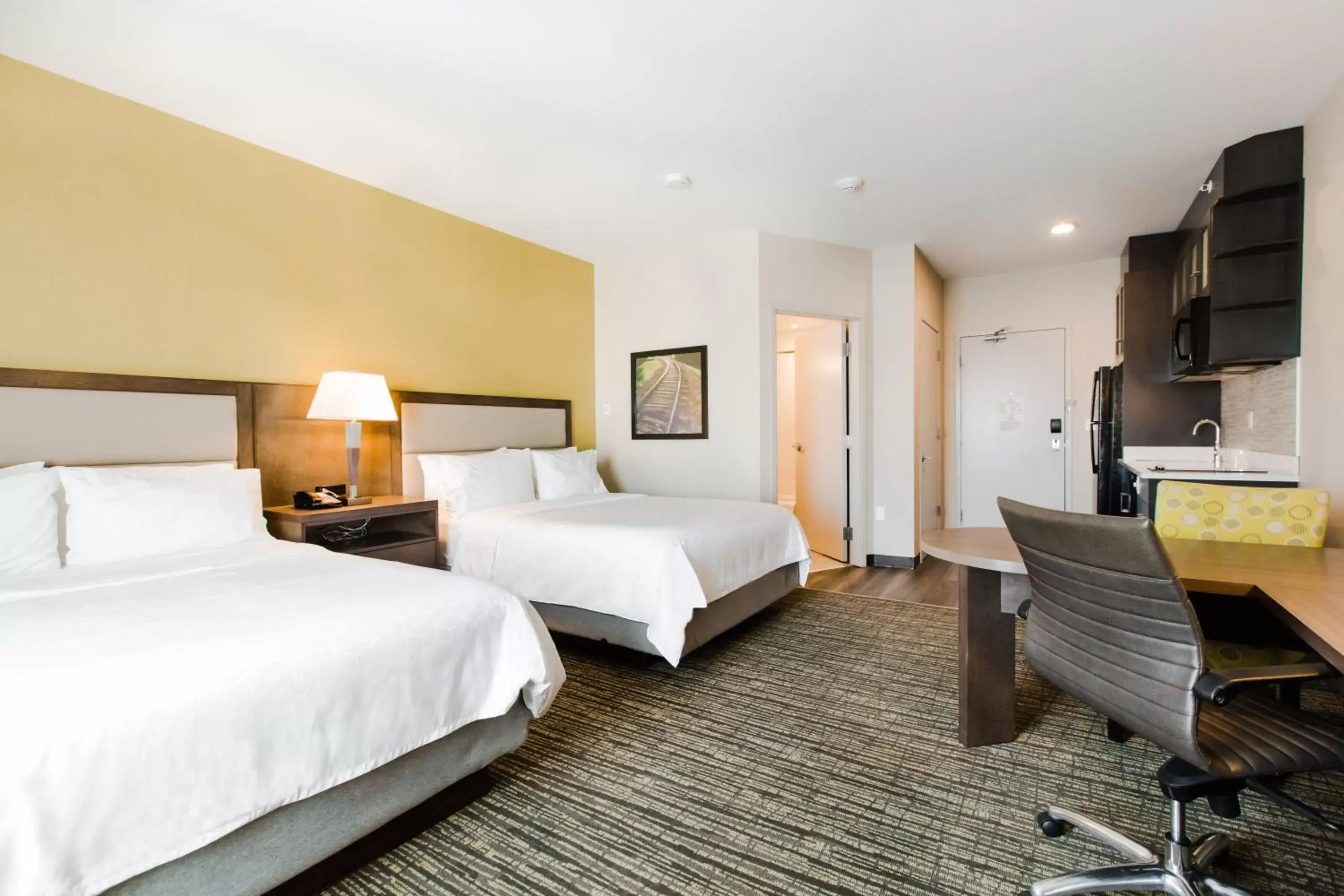 Photo of the whole room, Bed in Candlewood Suites West Edmonton - Mall Area, an IHG Hotel