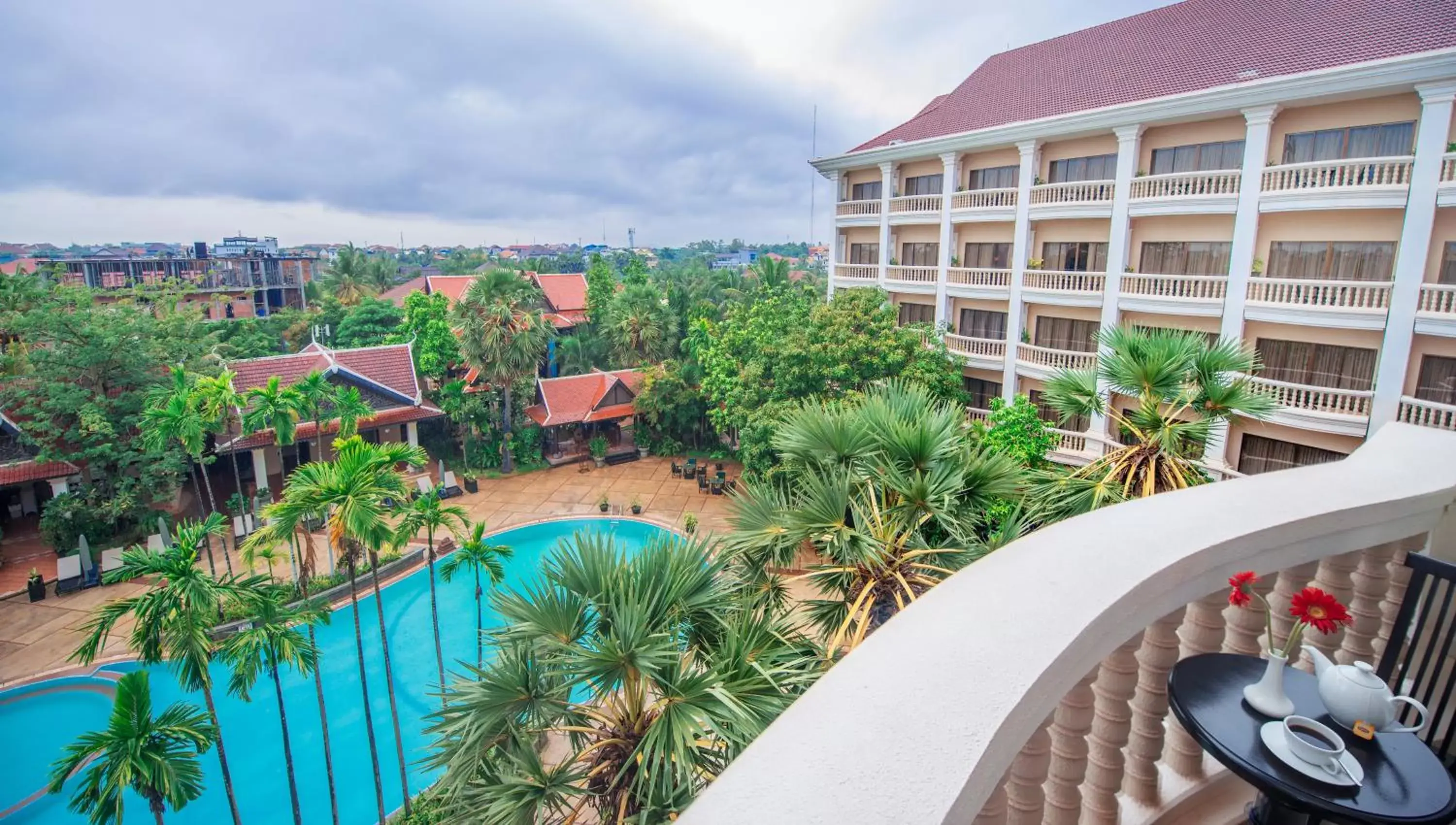 Balcony/Terrace, Pool View in Borei Angkor Resort & Spa